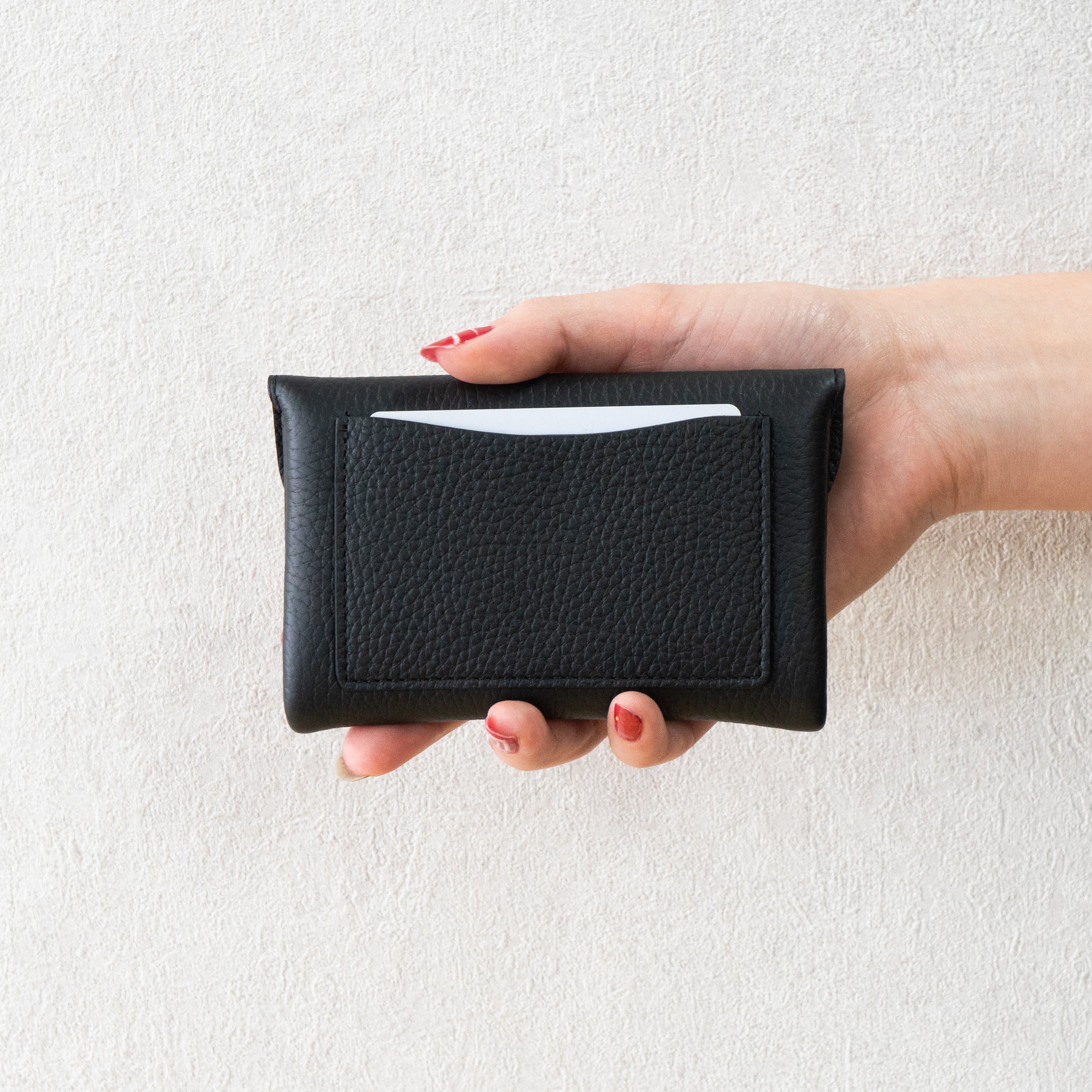 Frunya Medium Flap Wallet in Cuir Mache / Black [Choose your hardware]