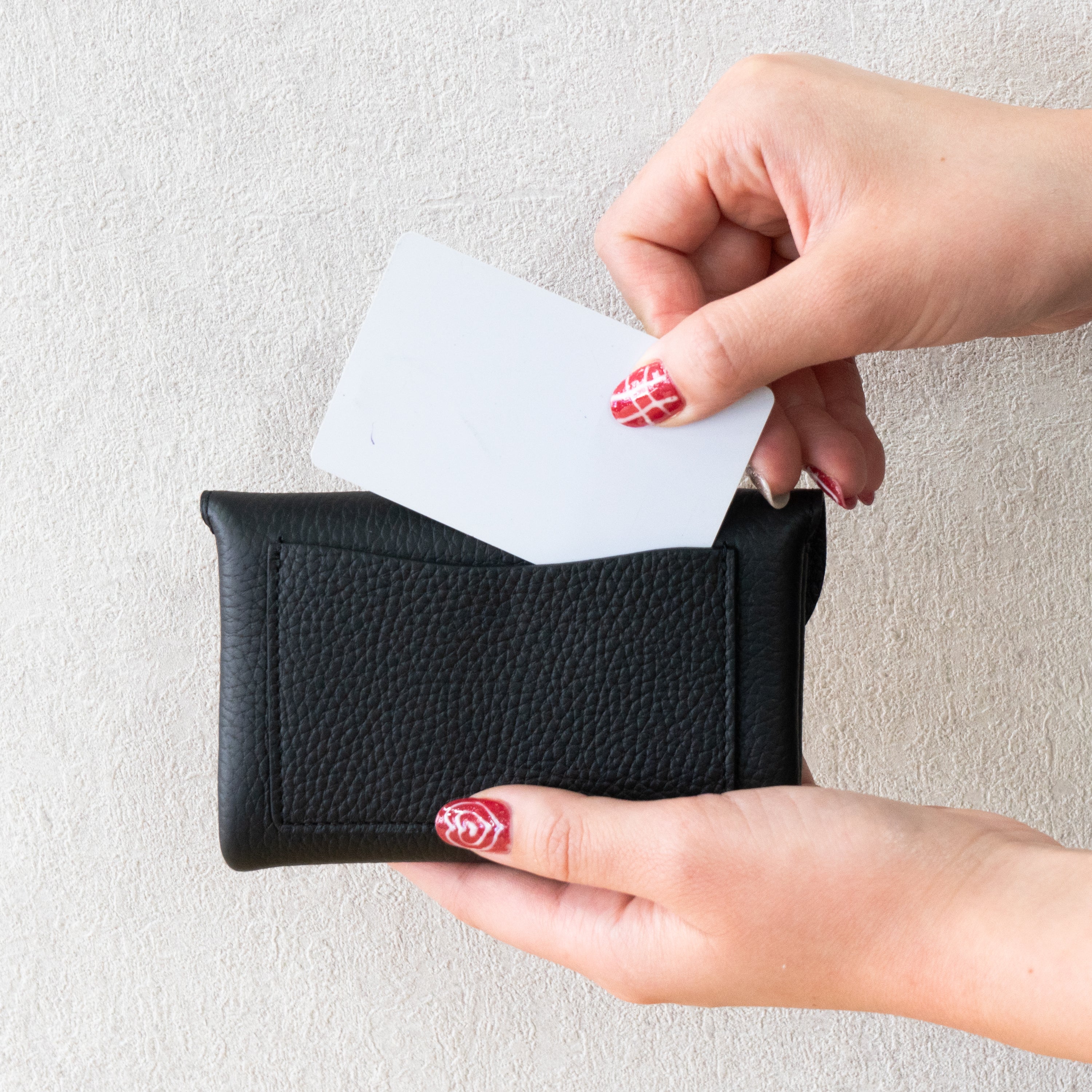 Frunya Medium Flap Wallet in Cuir Mache / Black [Choose your hardware]