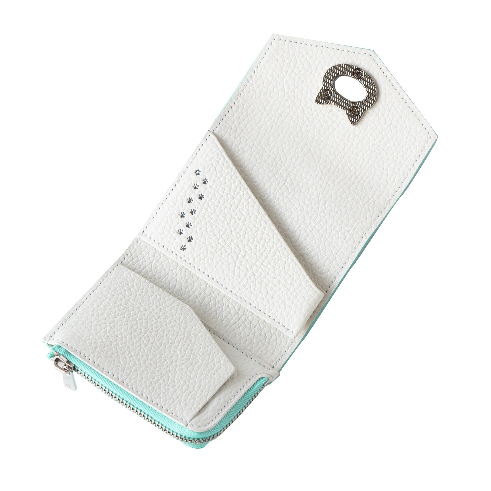 [Only available for pre-order on Saturday, June 22nd] Handy Wallet - NAPELLA Taurillon Clemence / Tiffany Blue