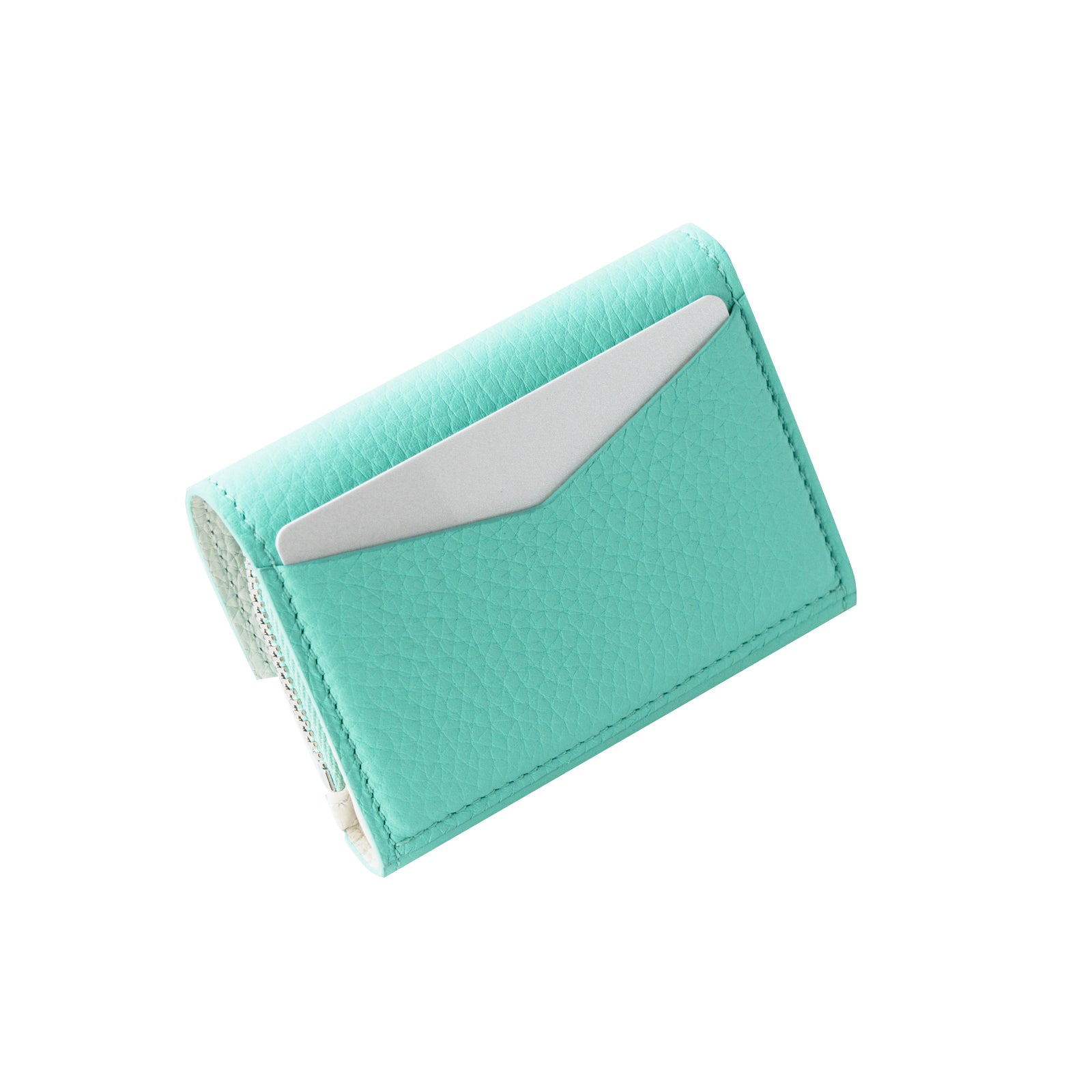 [Only available for pre-order on Saturday, June 22nd] Handy Wallet - NAPELLA Taurillon Clemence / Tiffany Blue