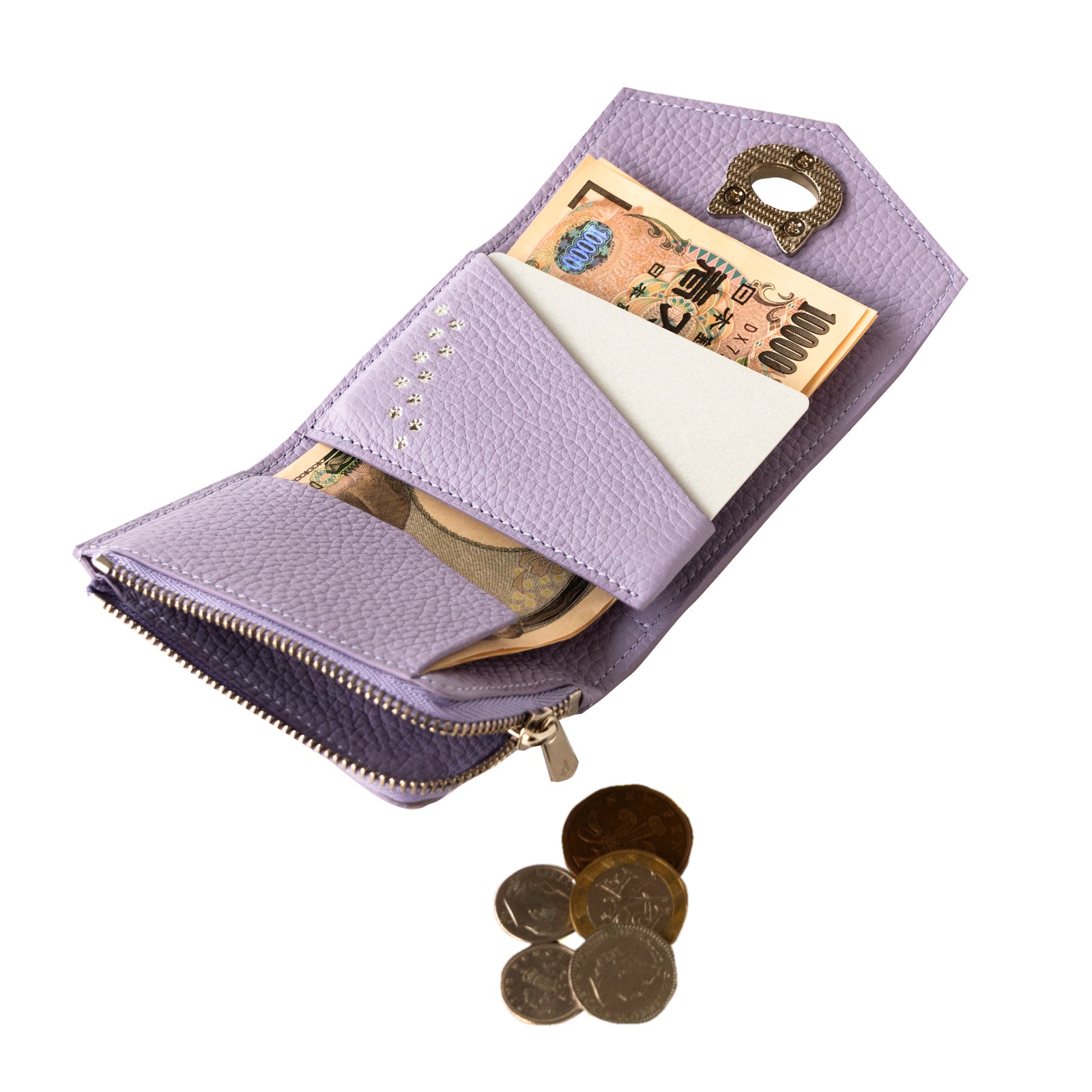 [6/22 (Sat) One-day only, pre-order sales] Handy Wallet Nyapera Cuir Mache / Lavender