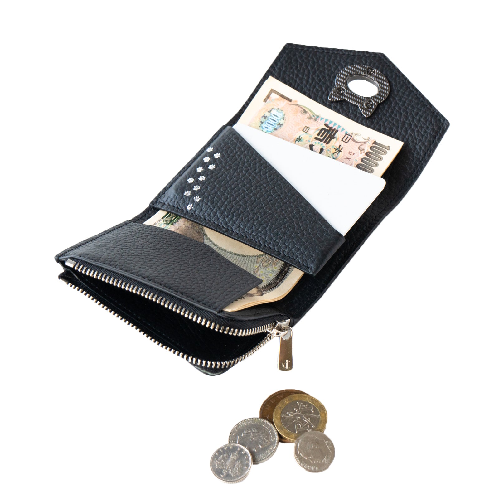 [6/22 (Sat) One-day only, pre-order sale] Handy Wallet Nyapera Cuir Mache / Black