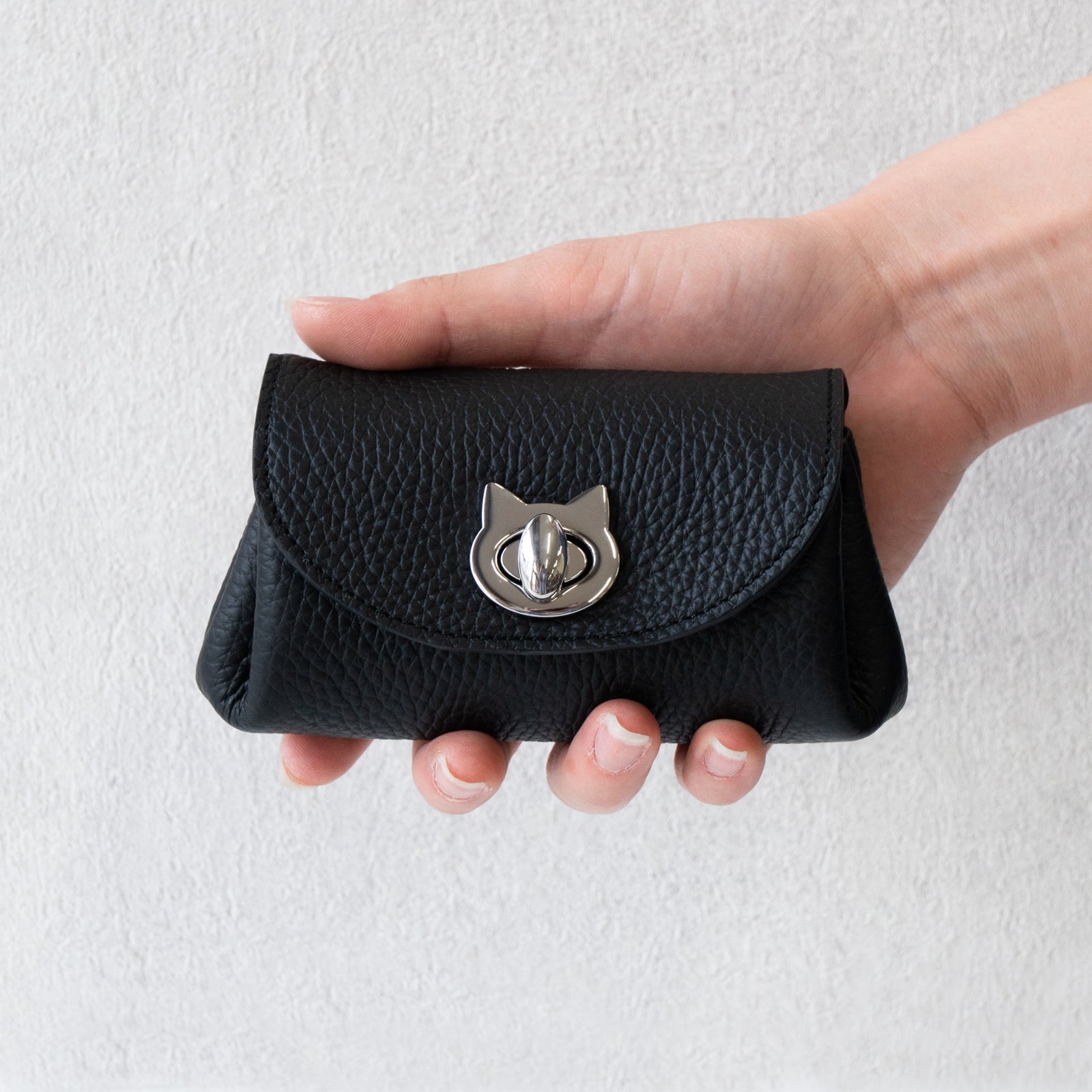 Shell Wallet CAT Cuir Mash / Black
