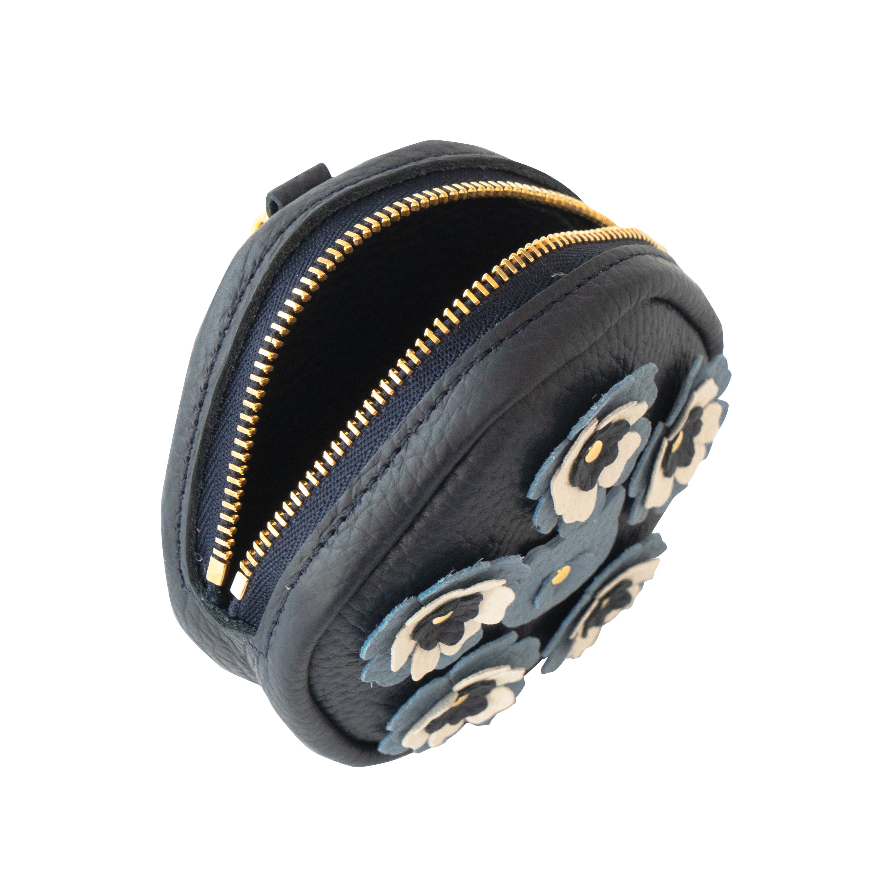 [Pre-order sales: 5/15 (Fri) 22:00 - 5/17 (Sun)] Flower Nyans Charm Pouch - Cuir Mâché / Bleu Nuit