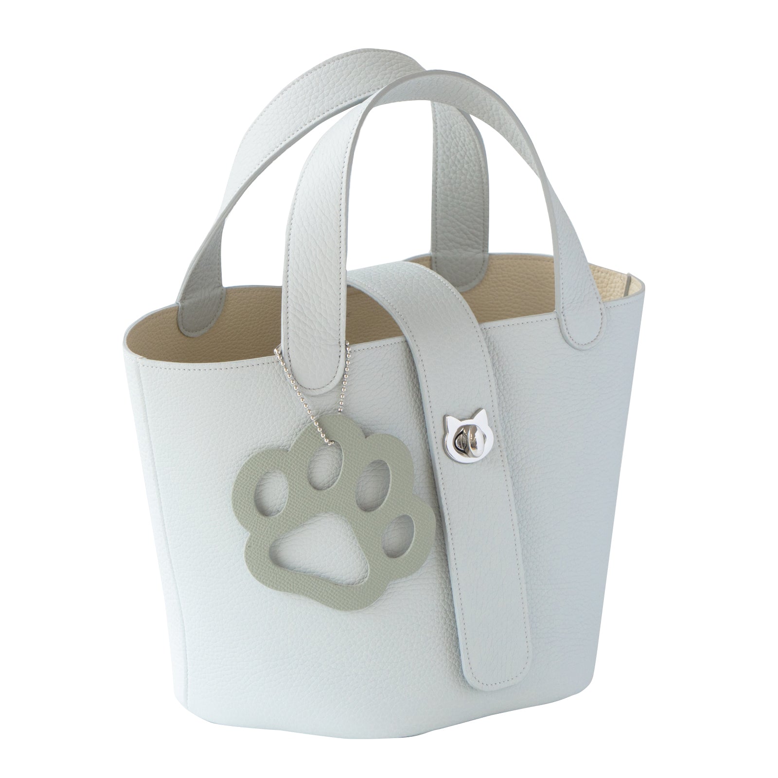 【数量限定 】バゲットバッグ  PAW (パウ) 肉球チャーム付き　  トリヨンクレマンス  /  ブルーペール