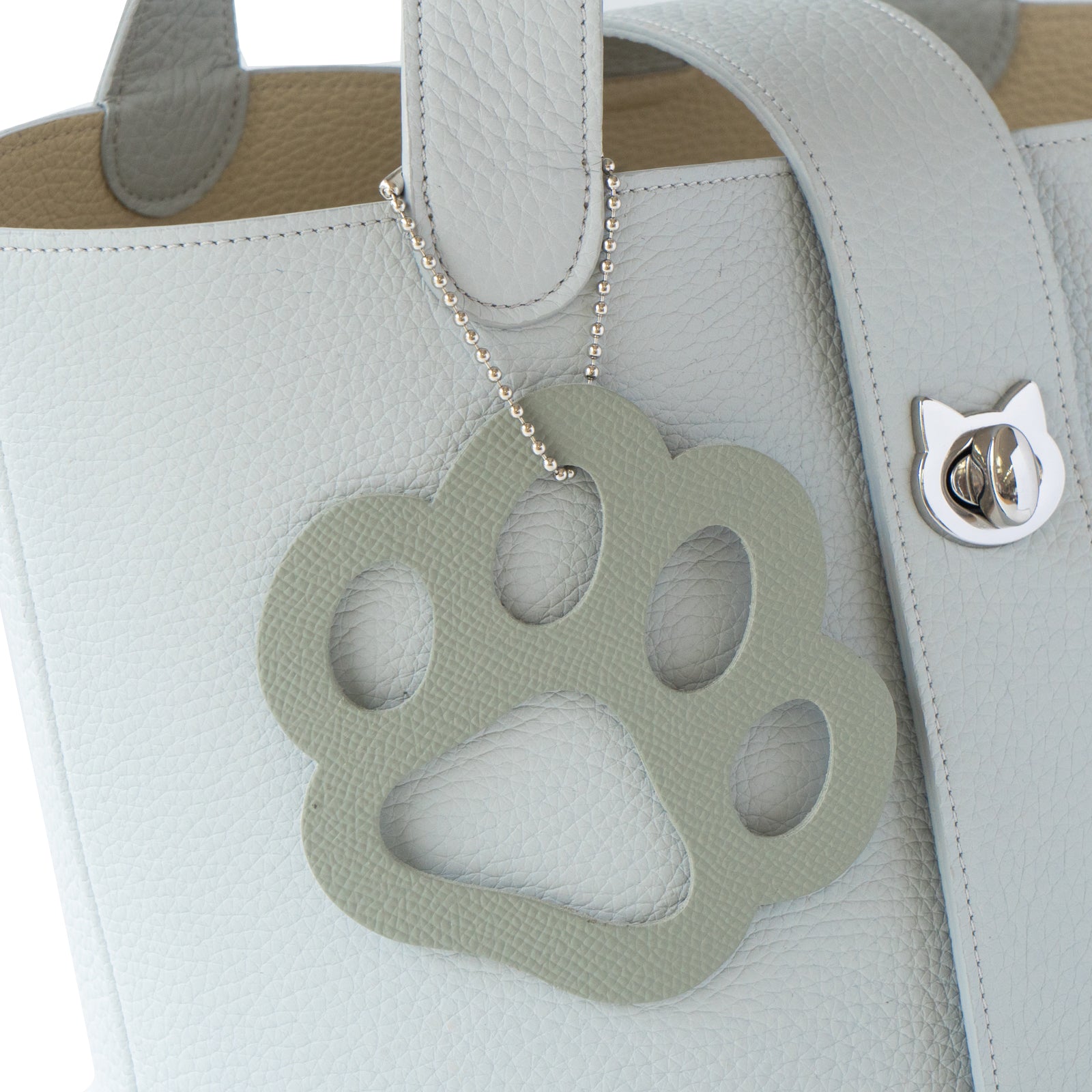 【数量限定 】バゲットバッグ  PAW (パウ) 肉球チャーム付き　  トリヨンクレマンス  /  ブルーペール