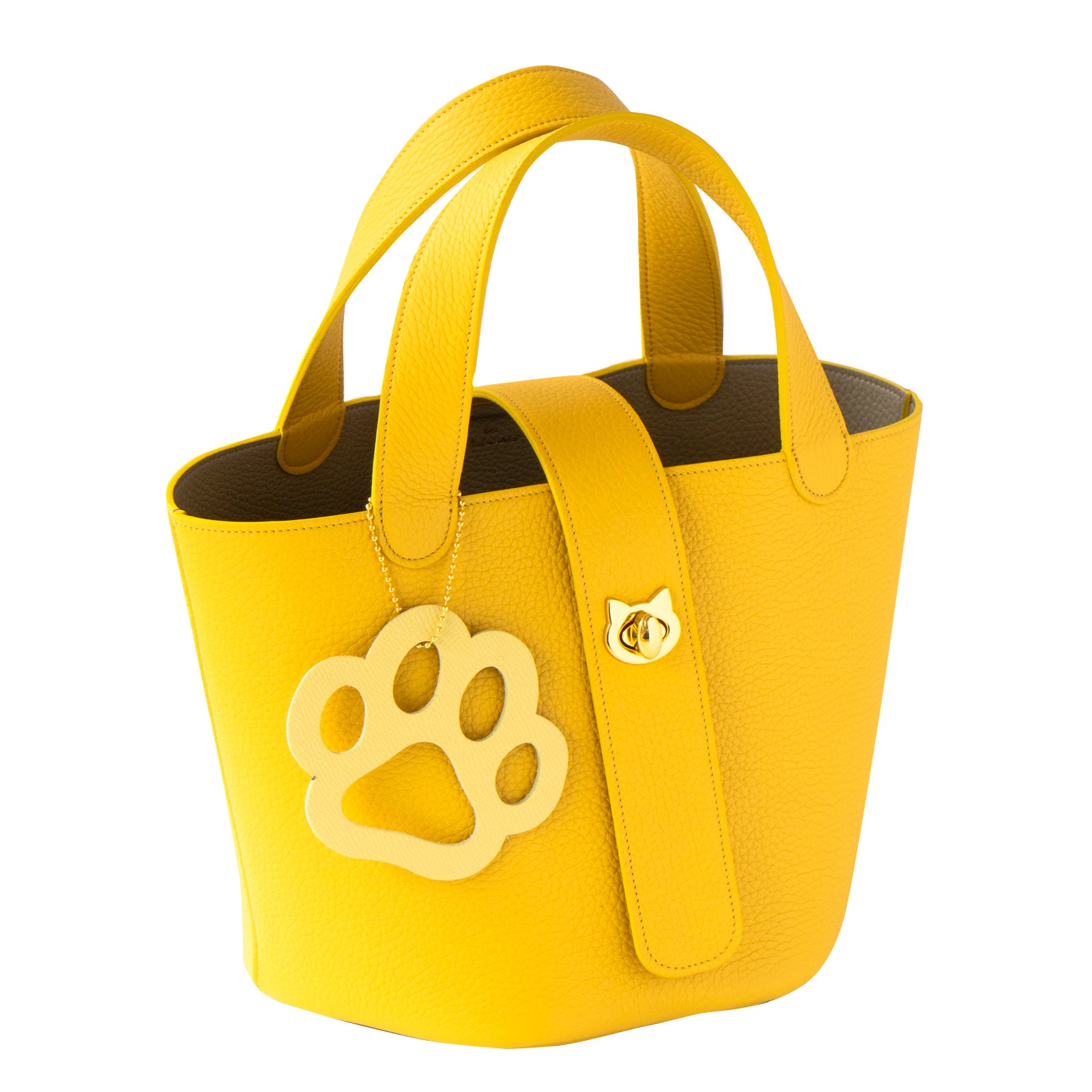 【数量限定 】バゲットバッグ  PAW (パウ) 肉球チャーム付き　  トリヨンクレマンス  /  イエロー