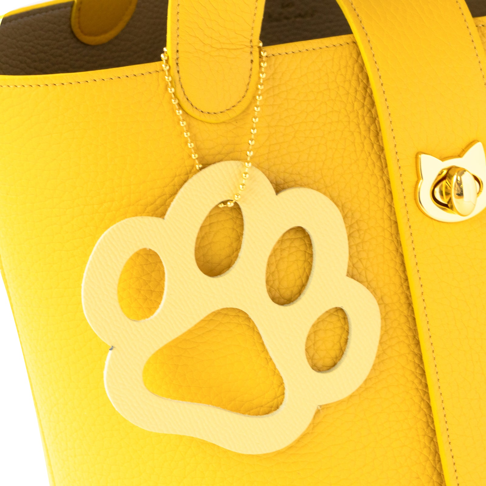 【数量限定 】バゲットバッグ  PAW (パウ) 肉球チャーム付き　  トリヨンクレマンス  /  イエロー