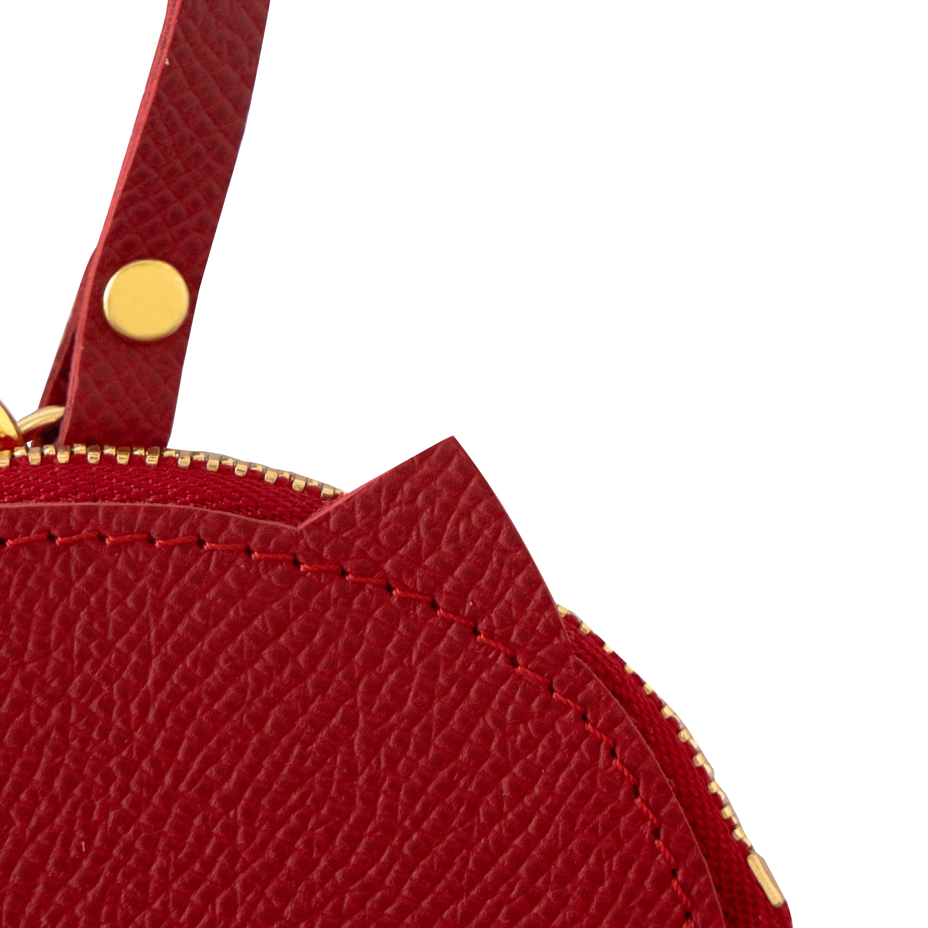 Nyan Face Coin Purse, Veau Epsom / Rouge