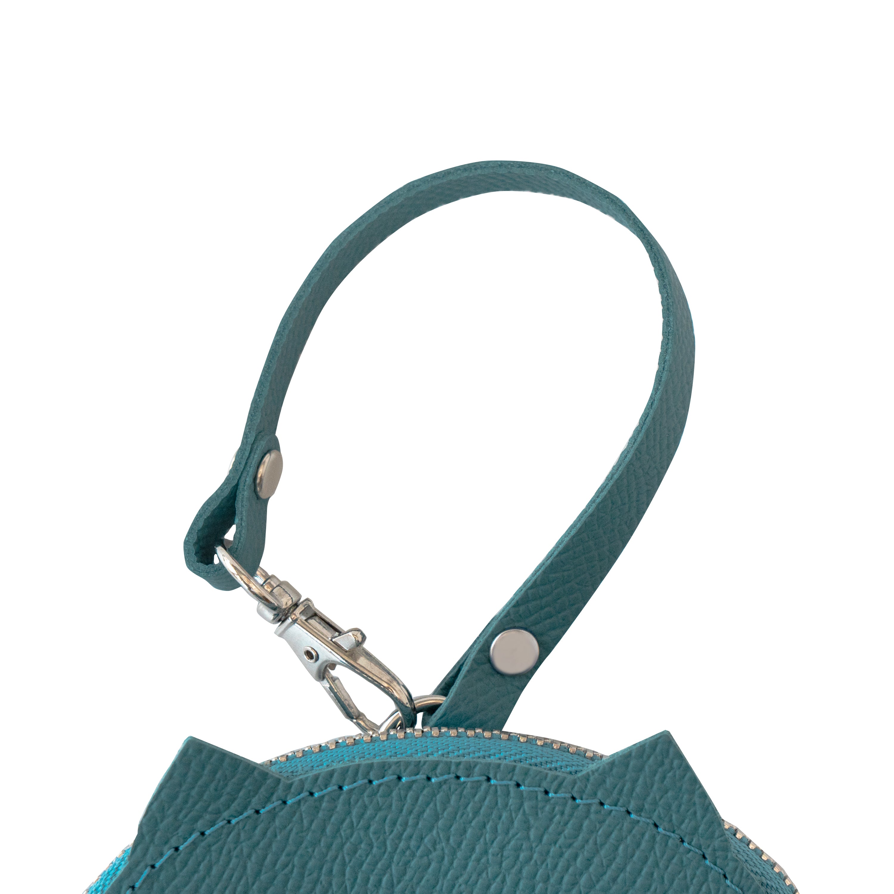 Nyan Face Coin Purse, Veau Epsom / Blue Jean