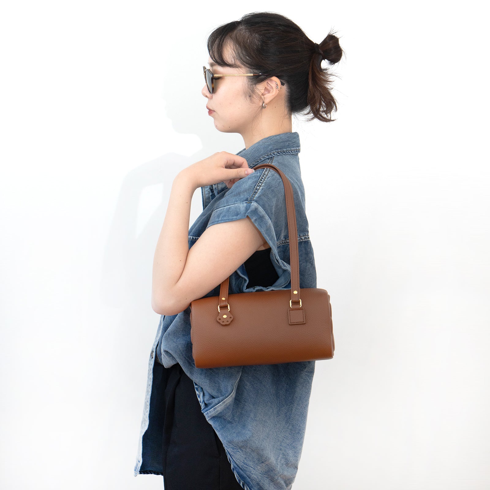 [10% OFF: Friday, May 22, 10:00 PM - Sunday, May 24] Mini Boston Bag - PAW Cuir Mash / Camel