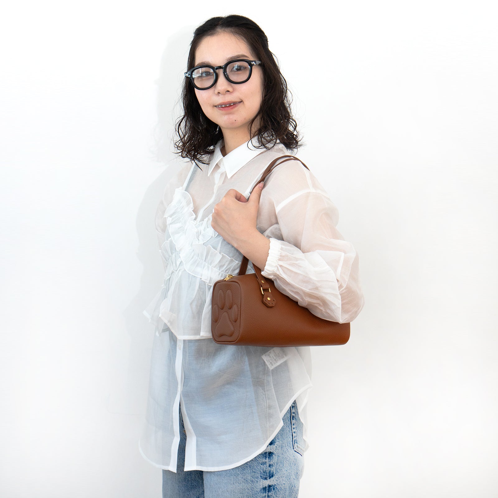 [10% OFF: Friday, May 22, 10:00 PM - Sunday, May 24] Mini Boston Bag - PAW Cuir Mash / Camel