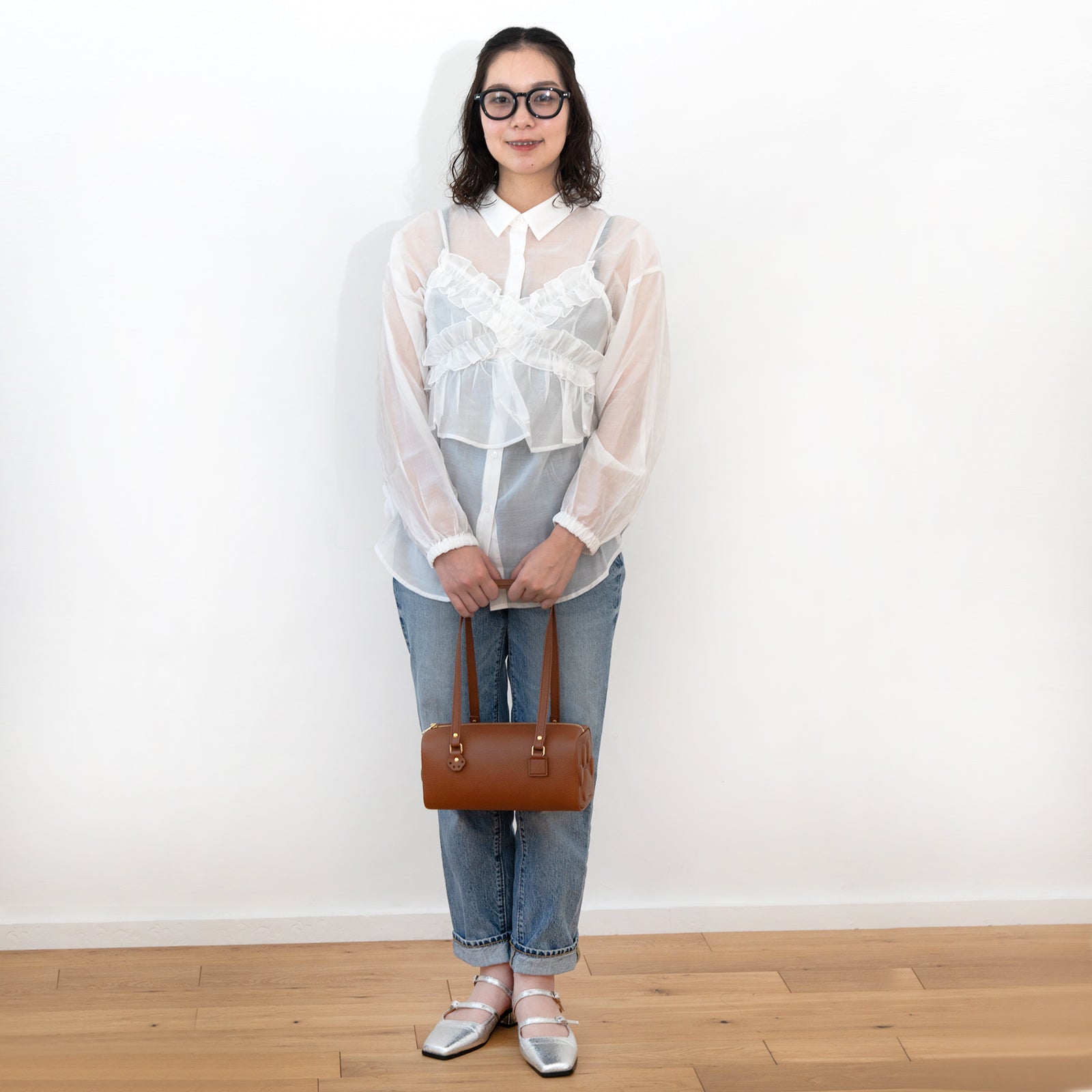 [10% OFF: Friday, May 22, 10:00 PM - Sunday, May 24] Mini Boston Bag - PAW Cuir Mash / Camel