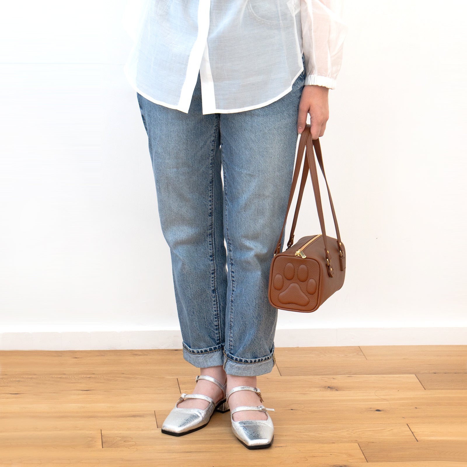 [10% OFF: Friday, May 22, 10:00 PM - Sunday, May 24] Mini Boston Bag - PAW Cuir Mash / Camel