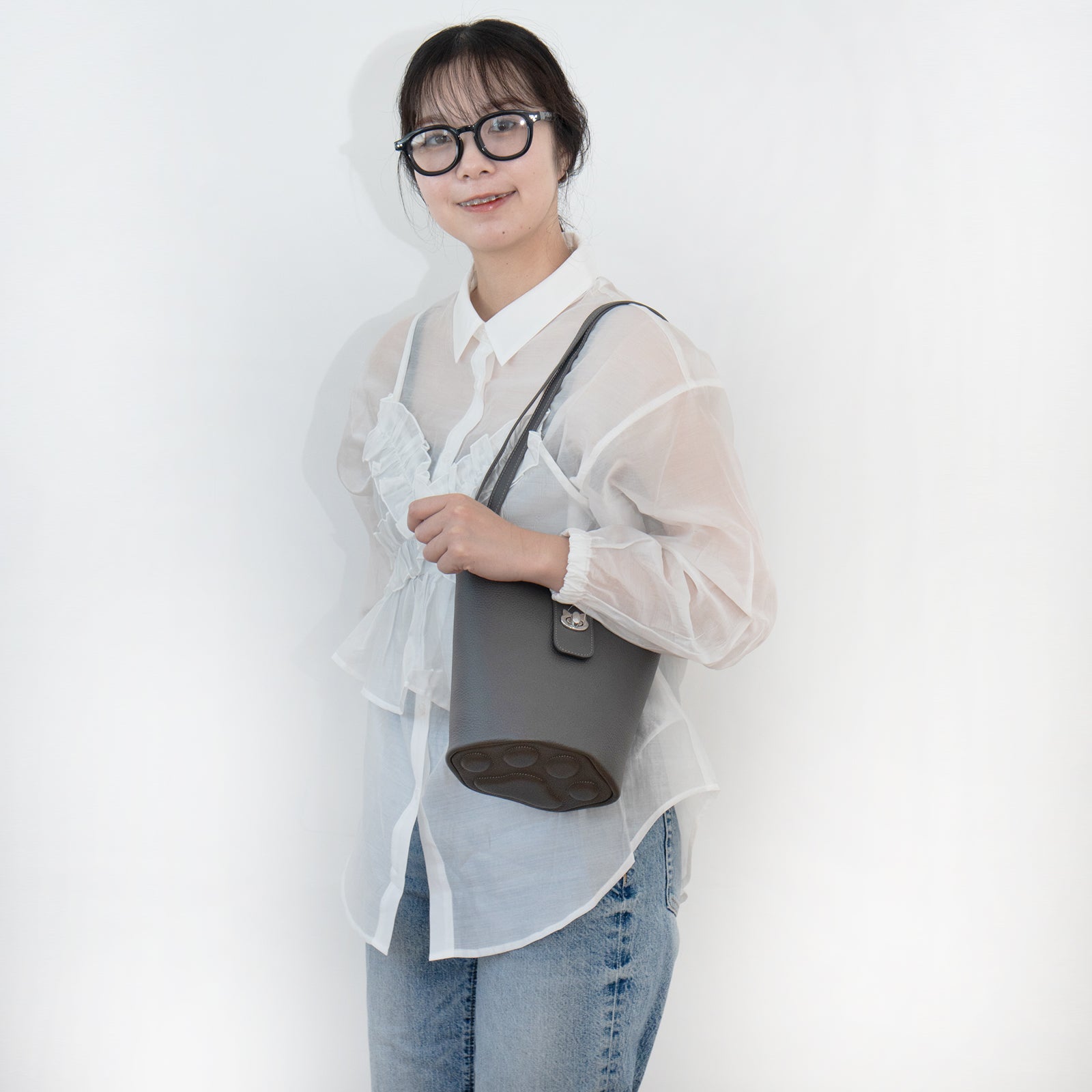 [Renewal] Shoulder Bag - PAW Cuir Mach / Graphite