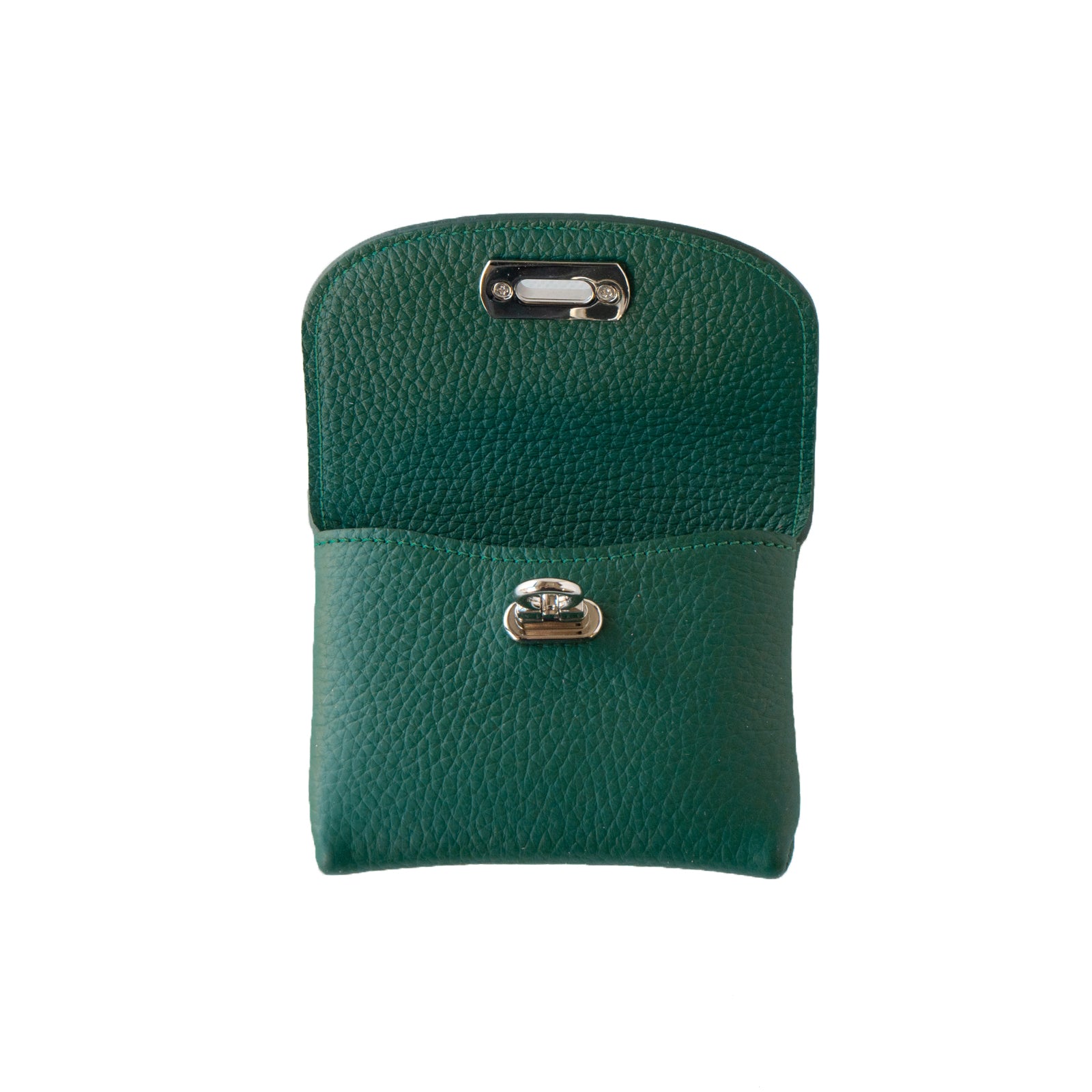 [Year-end Thanksgiving Sale] Fleur Pouch S Cuir Mache / Emerald