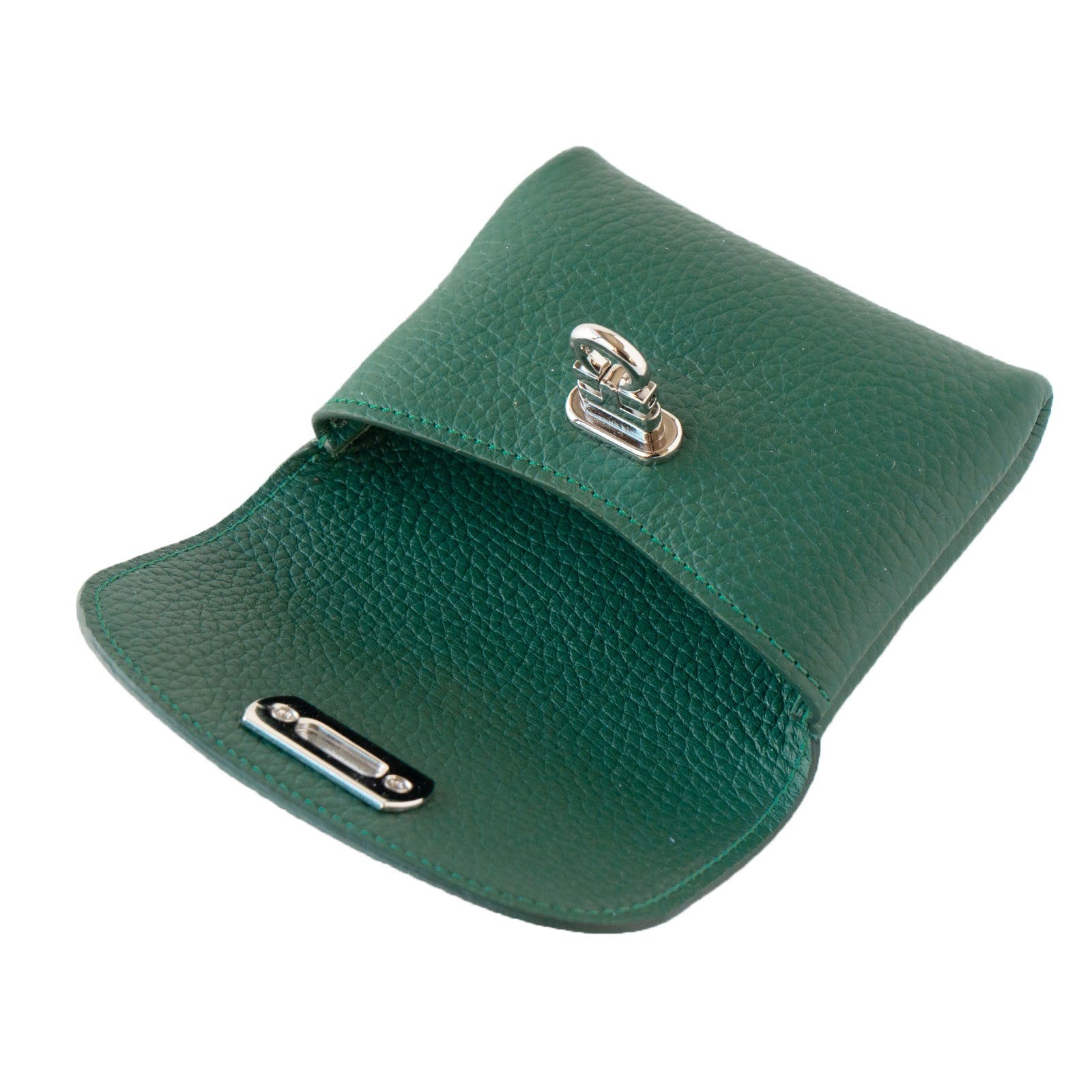 [Year-end Thanksgiving Sale] Fleur Pouch S Cuir Mache / Emerald