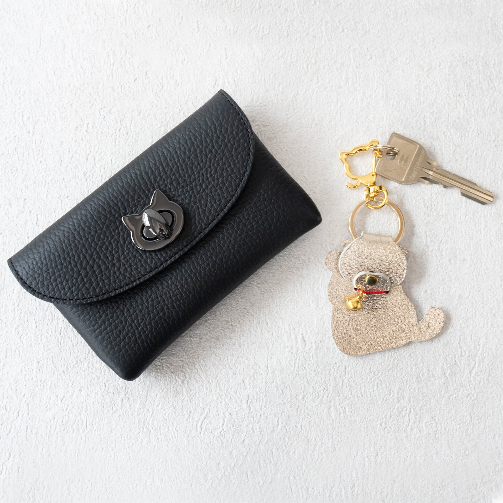 Frunya Medium Flap Wallet in Cuir Mache / Black [Choose your hardware]
