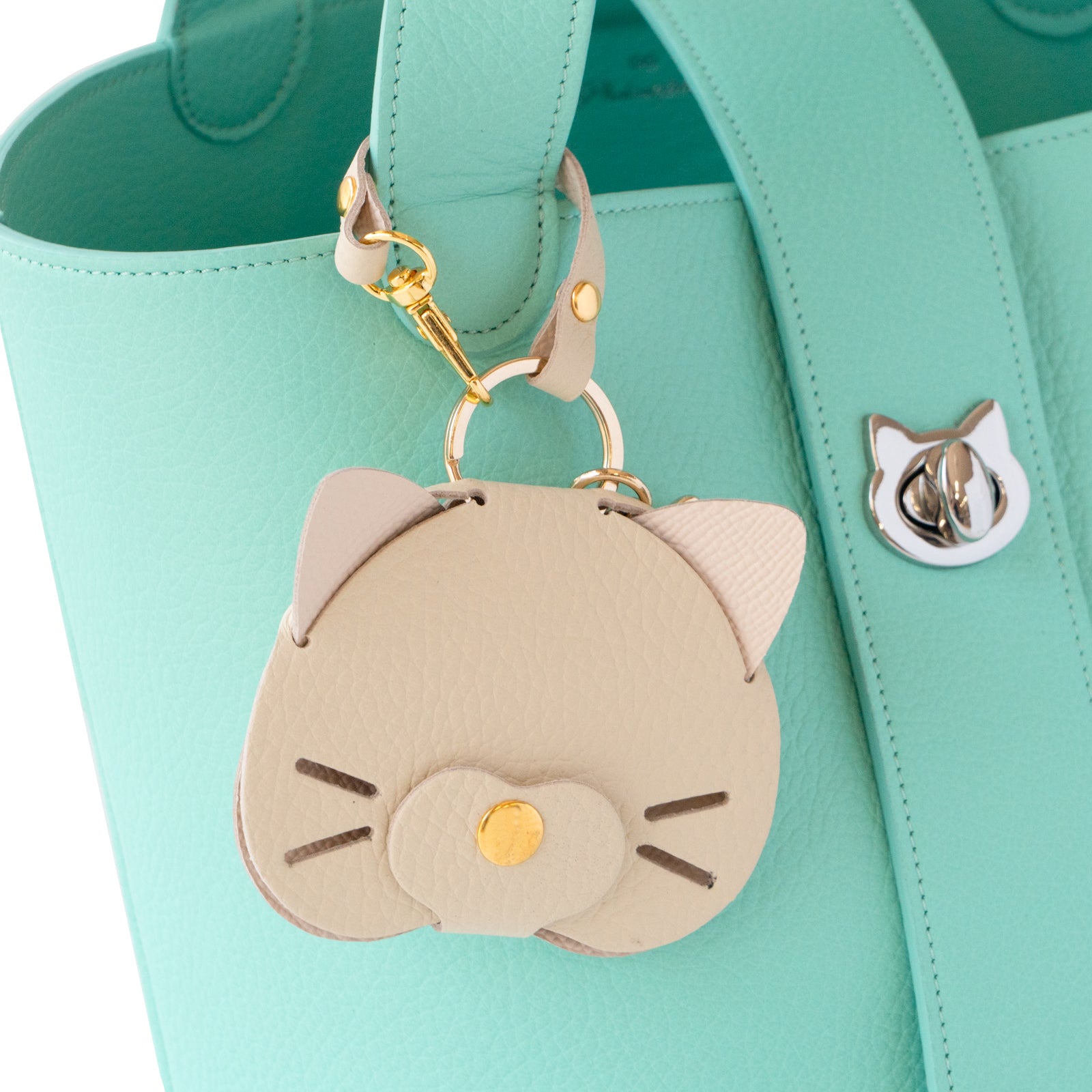 【7/21(月)22:00～ / 26時間限定販売】にゃんフェイスチャーム  /  しろ　