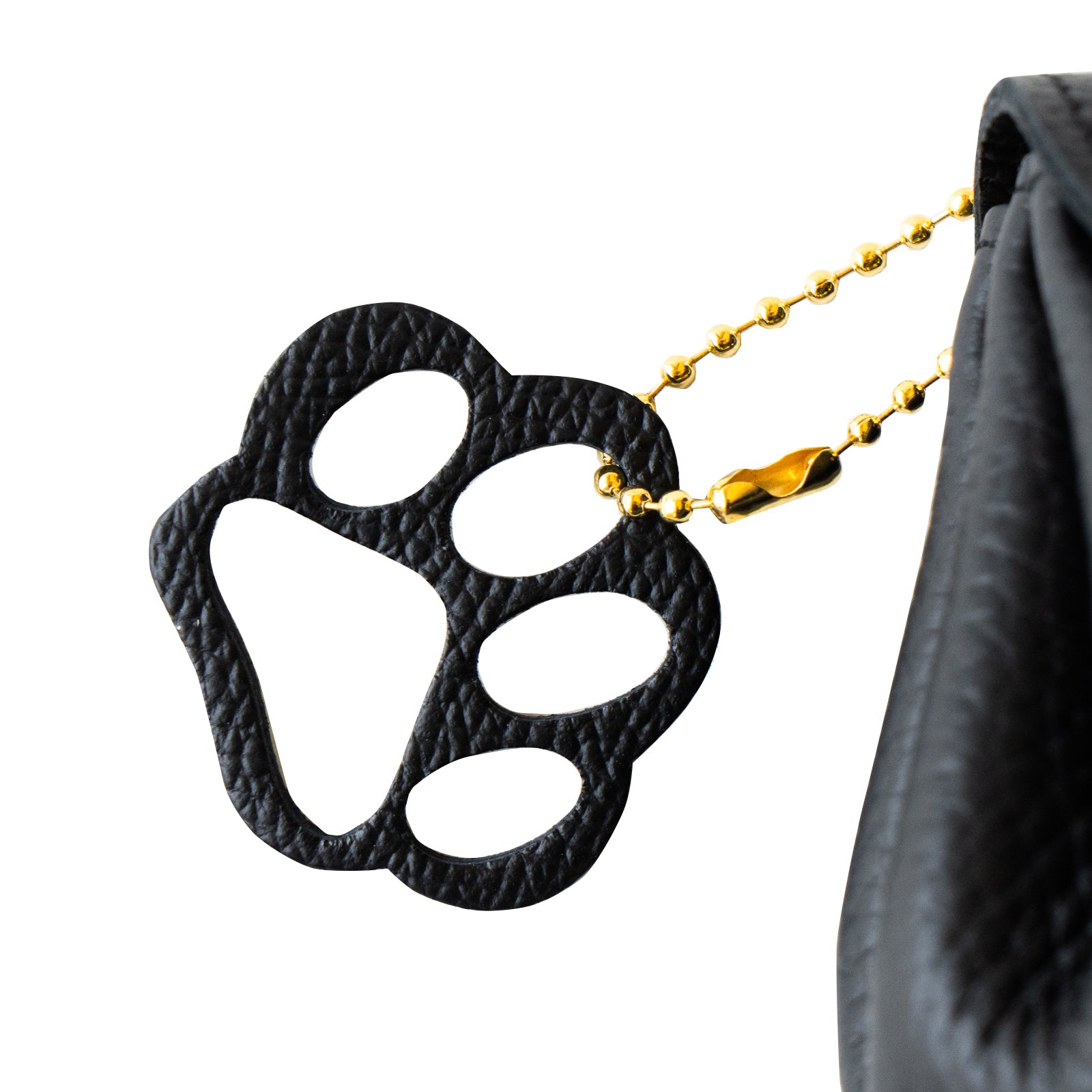 【8月限定・にゃつまつり】【数量限定】シェルポーチ CAT　キュイール・マッシュ  /  ブラック [ゴールド金具]