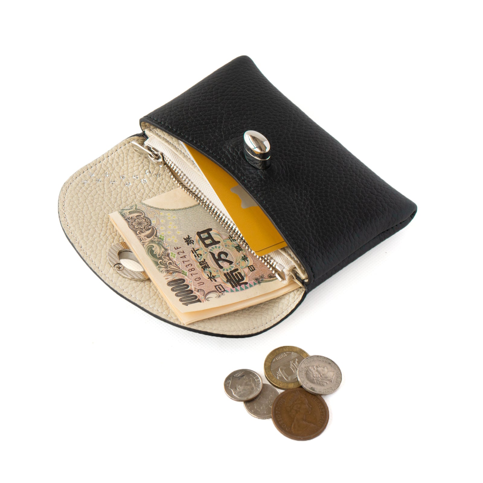 [7/22 (Mon) One-day only, pre-order sale] Flap Wallet Furnya Medium Cuir Mash / Black