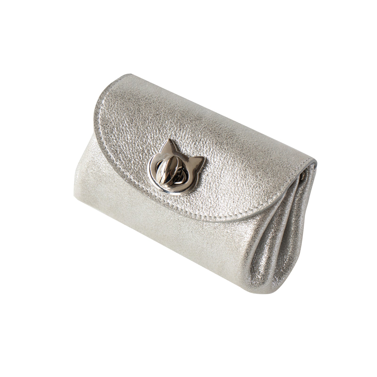 [8/8 (Thurs) International Cat Day - One-day only pre-order sale] Sparkly Shell Pouch CAT / Silver