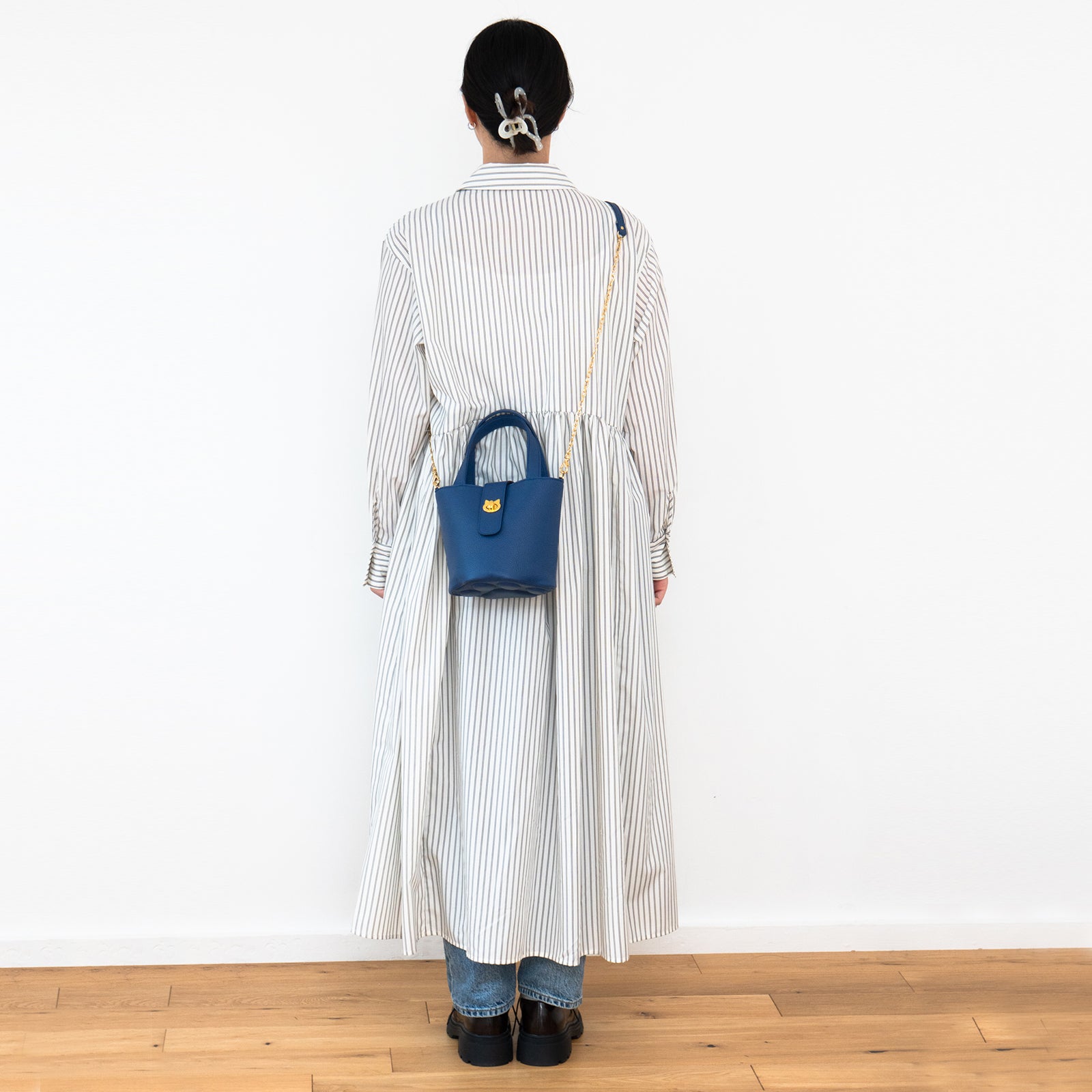 PAW Cuir Mash Mini Bag with Chain Shoulder Strap / Royal Blue