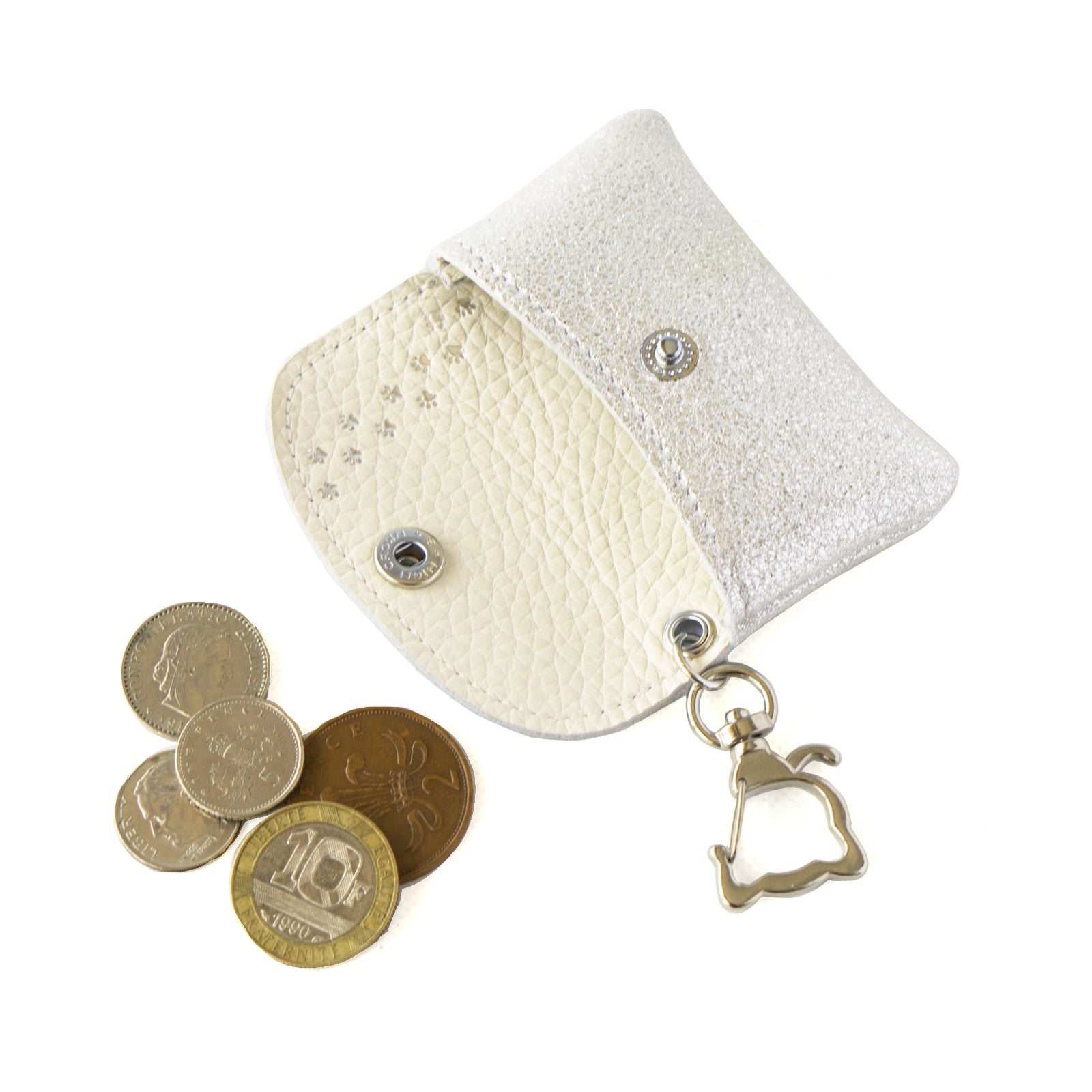 [8/8 (Thu) International Cat Day - One-day only pre-order sale] Sparkly flap key ring - Furnya Nano / Silver