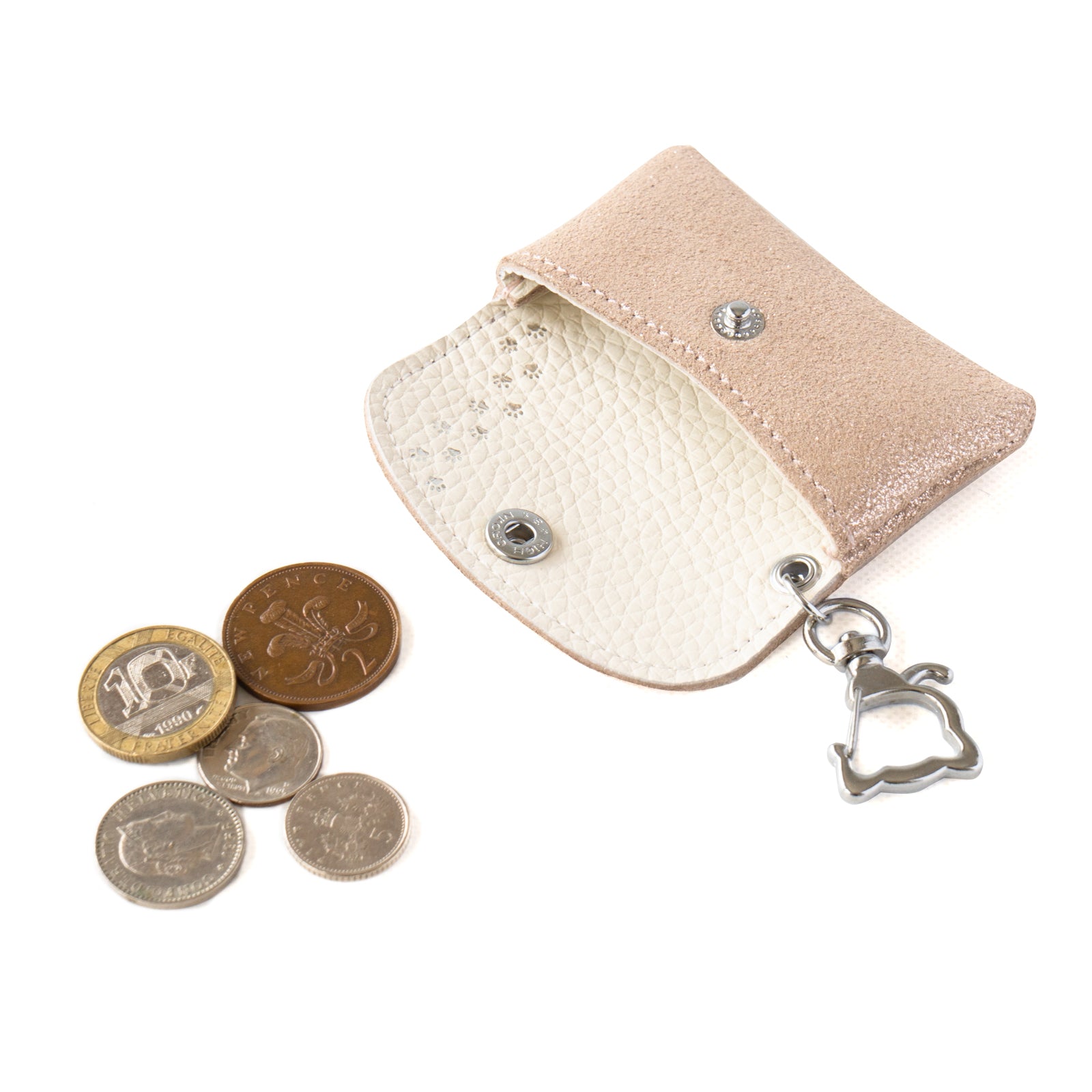 [8/8 (Thu) International Cat Day - One-day only pre-order sale] Sparkly flap key ring - Furnya Nano / Rose Gold