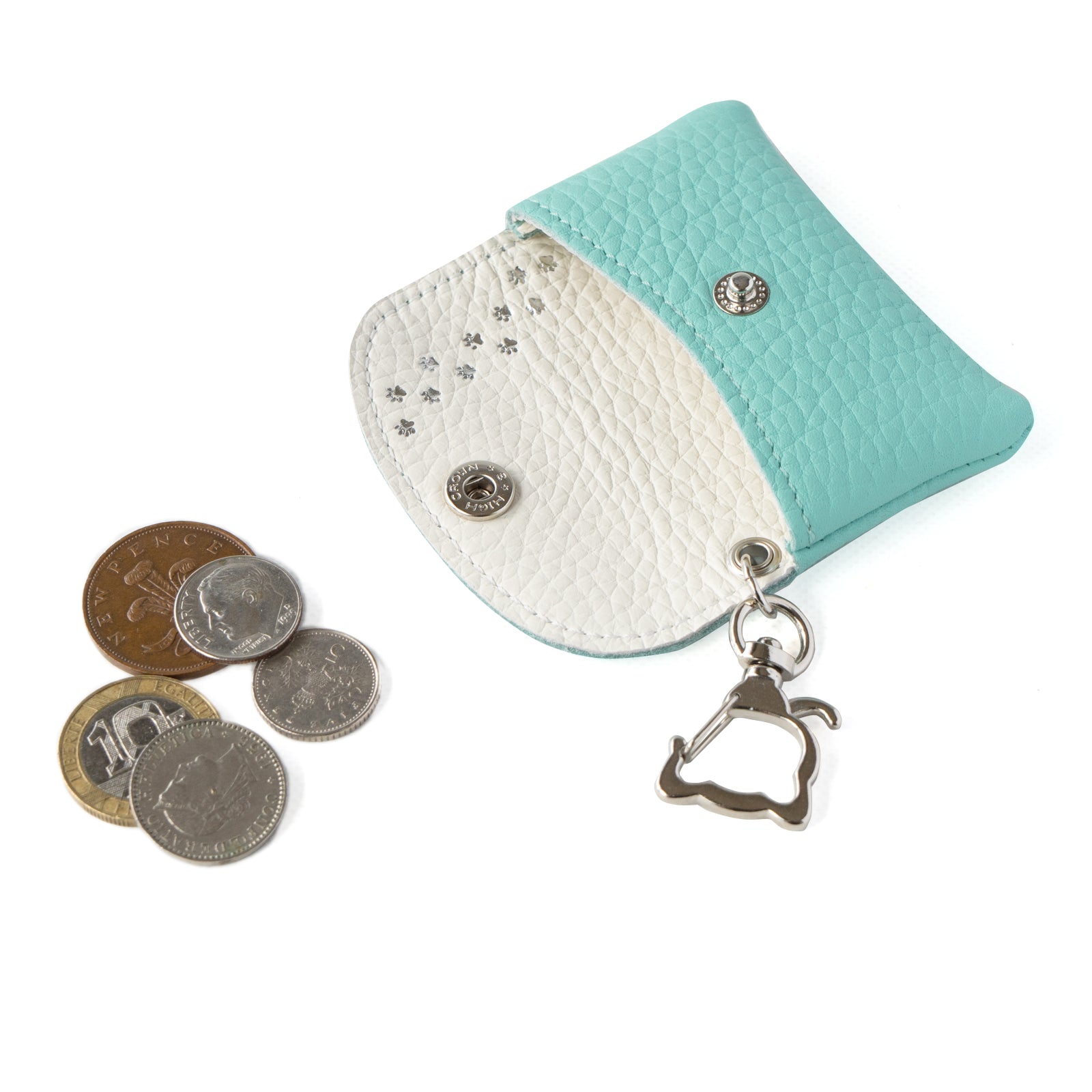 Flap Key Ring - Frunya Nano Taurillon Clemence / Tiffany Blue