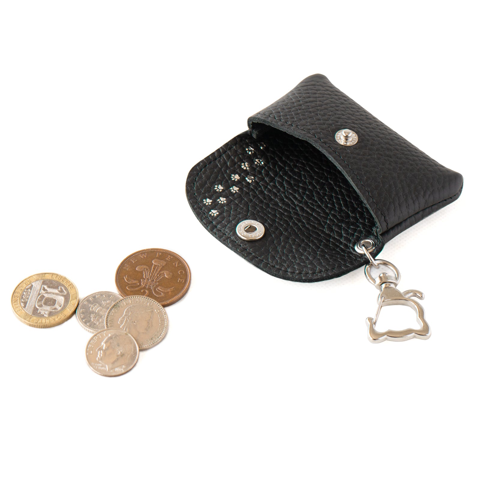 Flap Key Ring Furnya Nano Cuir Mache / Black