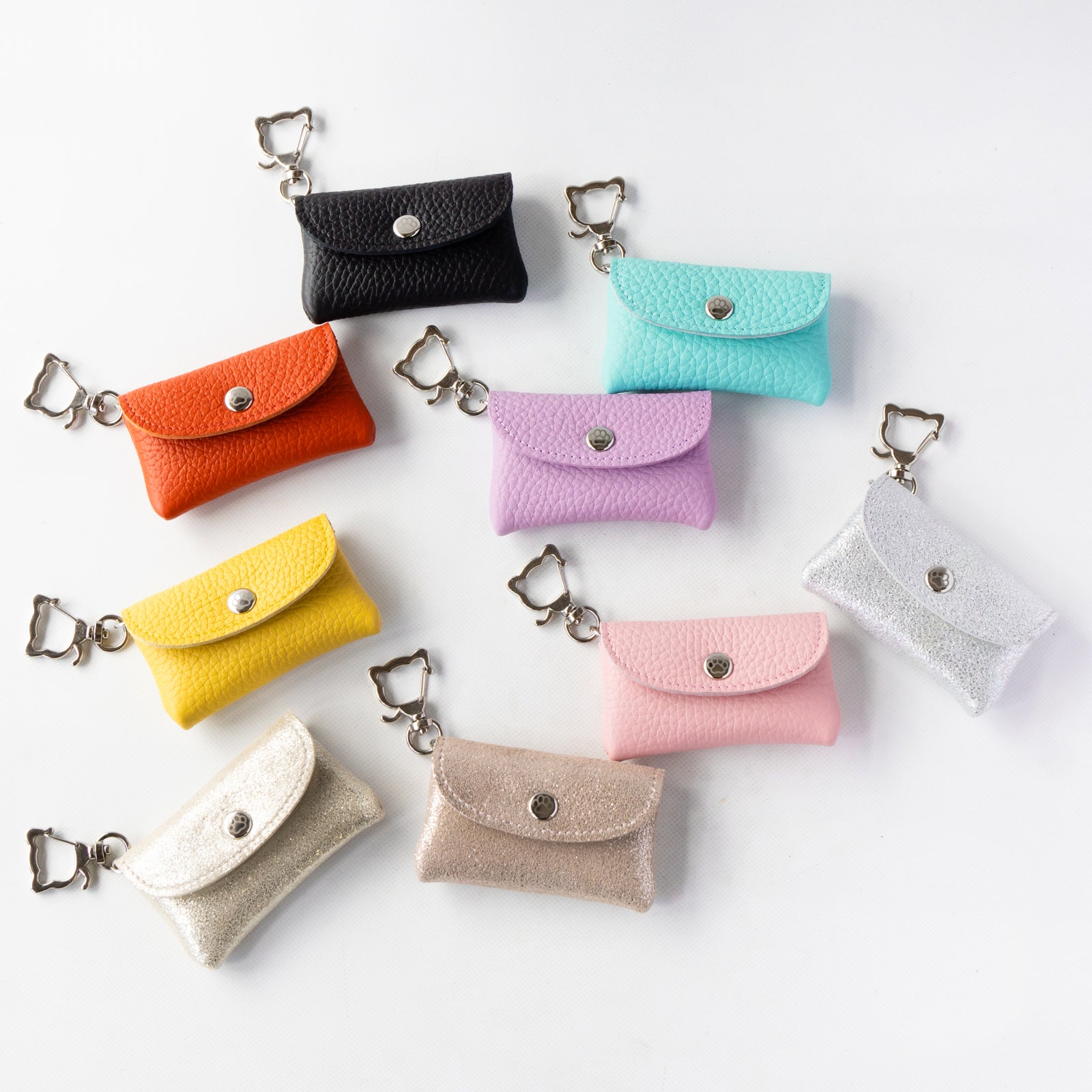 Flap Key Ring - Frunya Nano Taurillon Clemence / Tiffany Blue