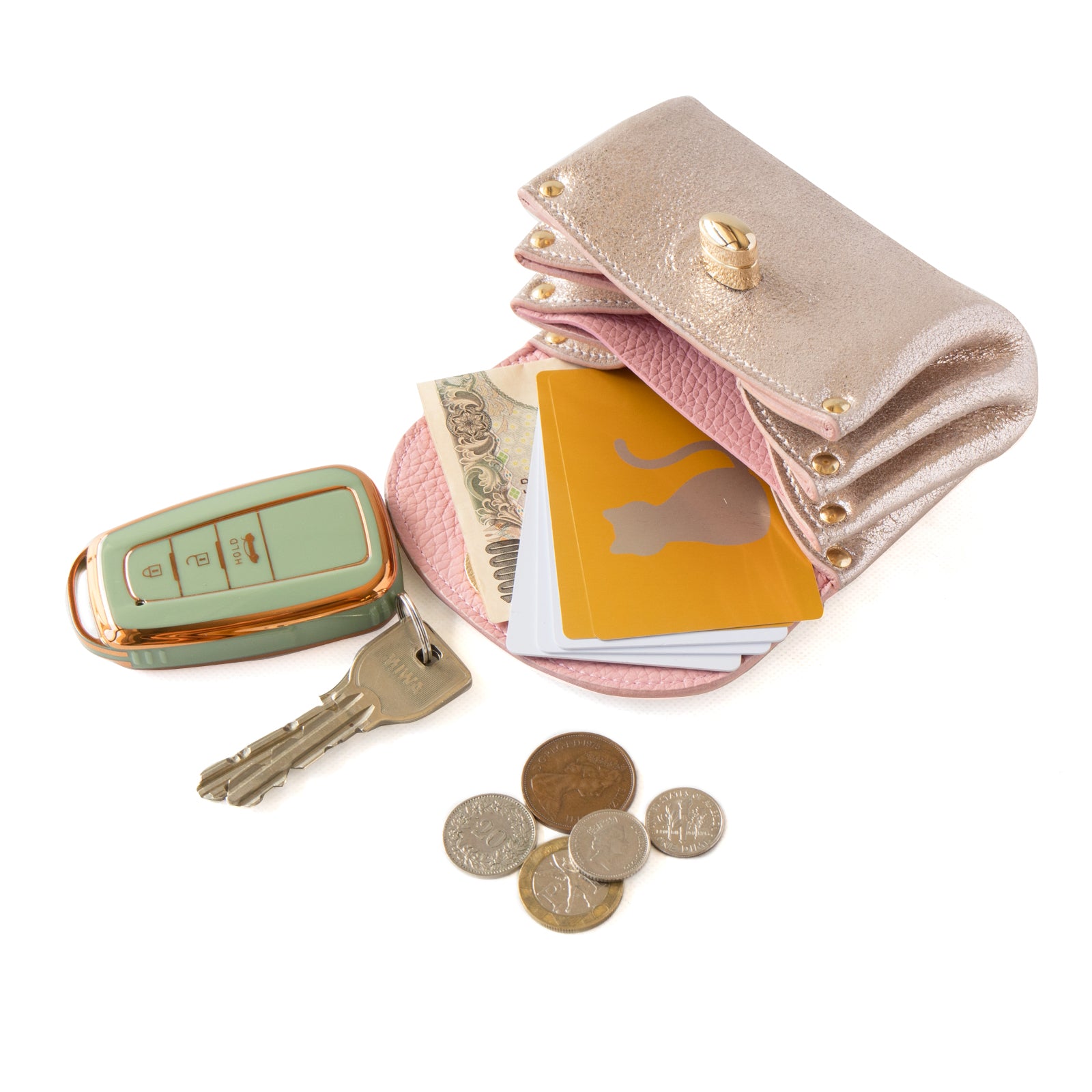 [8/8 (Thu) International Cat Day - One-day only pre-order sale] Sparkly Shell Pouch CAT / Rose Gold