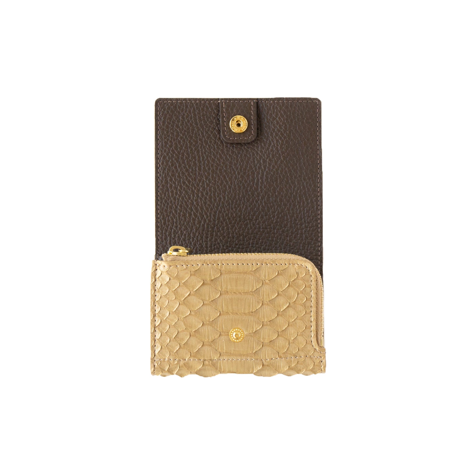 [Made to order 9/13 (Fri) - 9/23 (Mon)] Handy Wallet Opera Lily Gold Python / Antique Gold