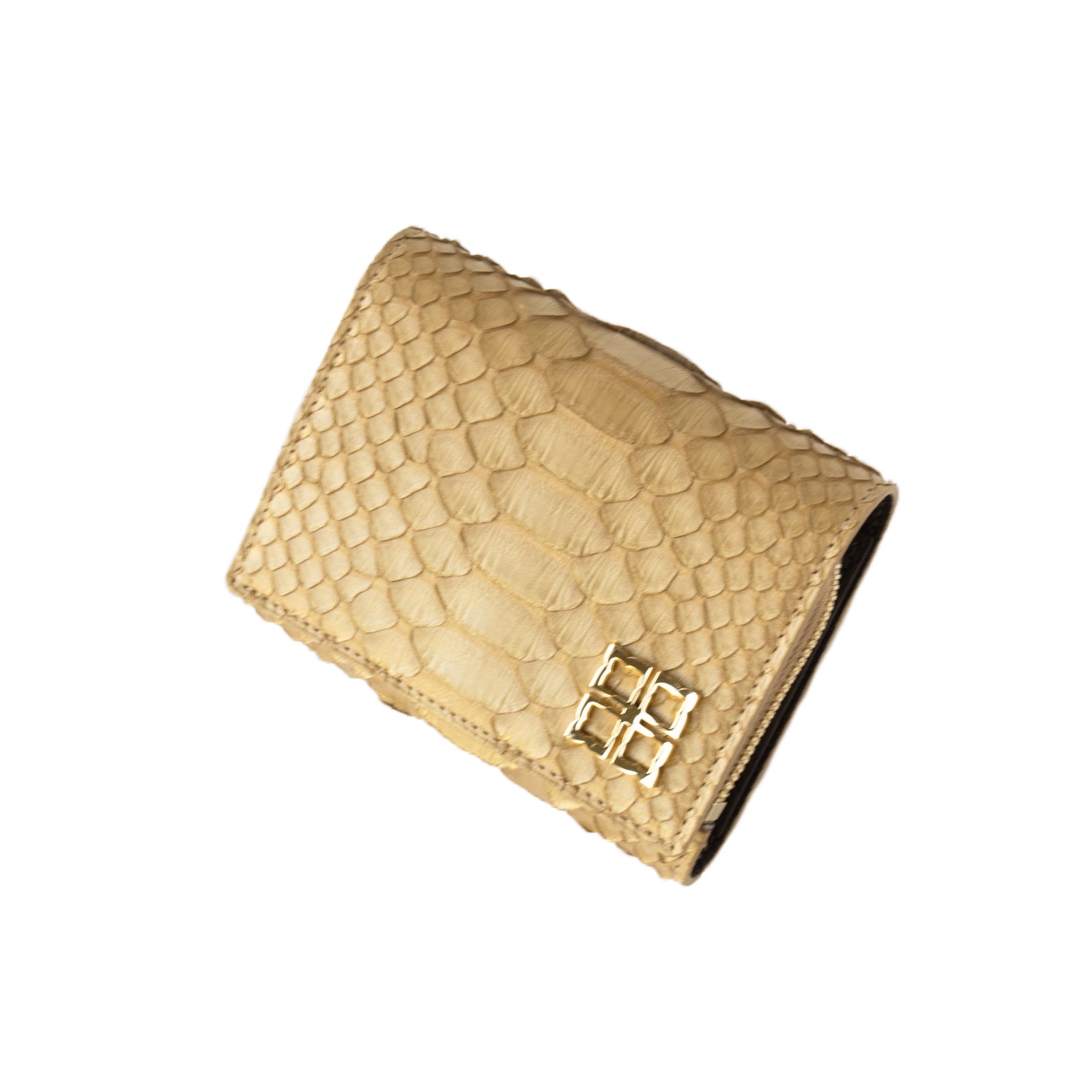 [Made to order 9/13 (Fri) - 9/23 (Mon)] Handy Wallet Opera Lily Grande Gold Python / Antique Gold