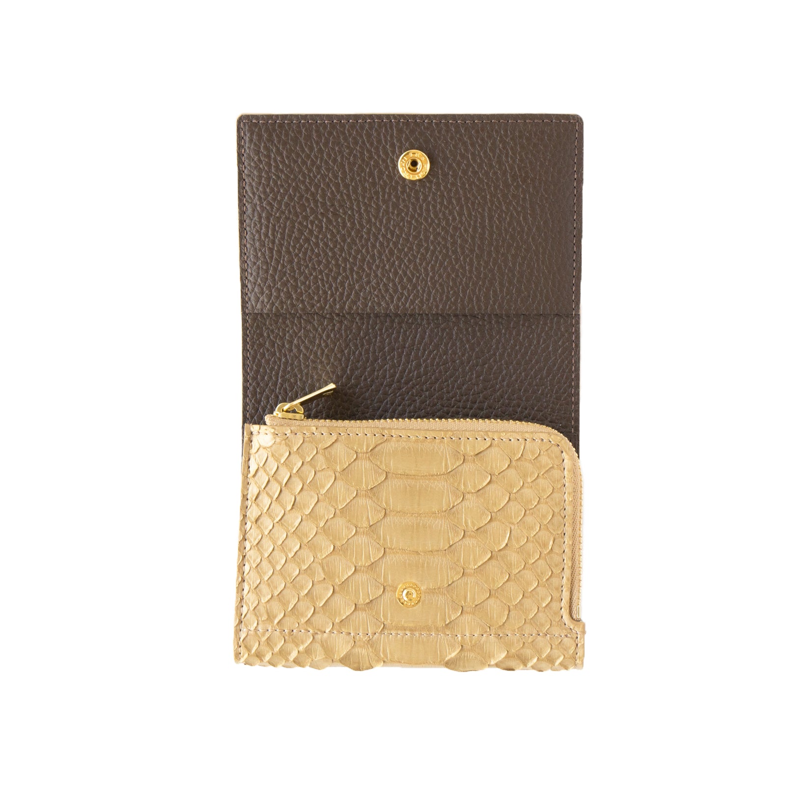 [Made to order 9/13 (Fri) - 9/23 (Mon)] Handy Wallet Opera Lily Grande Gold Python / Antique Gold