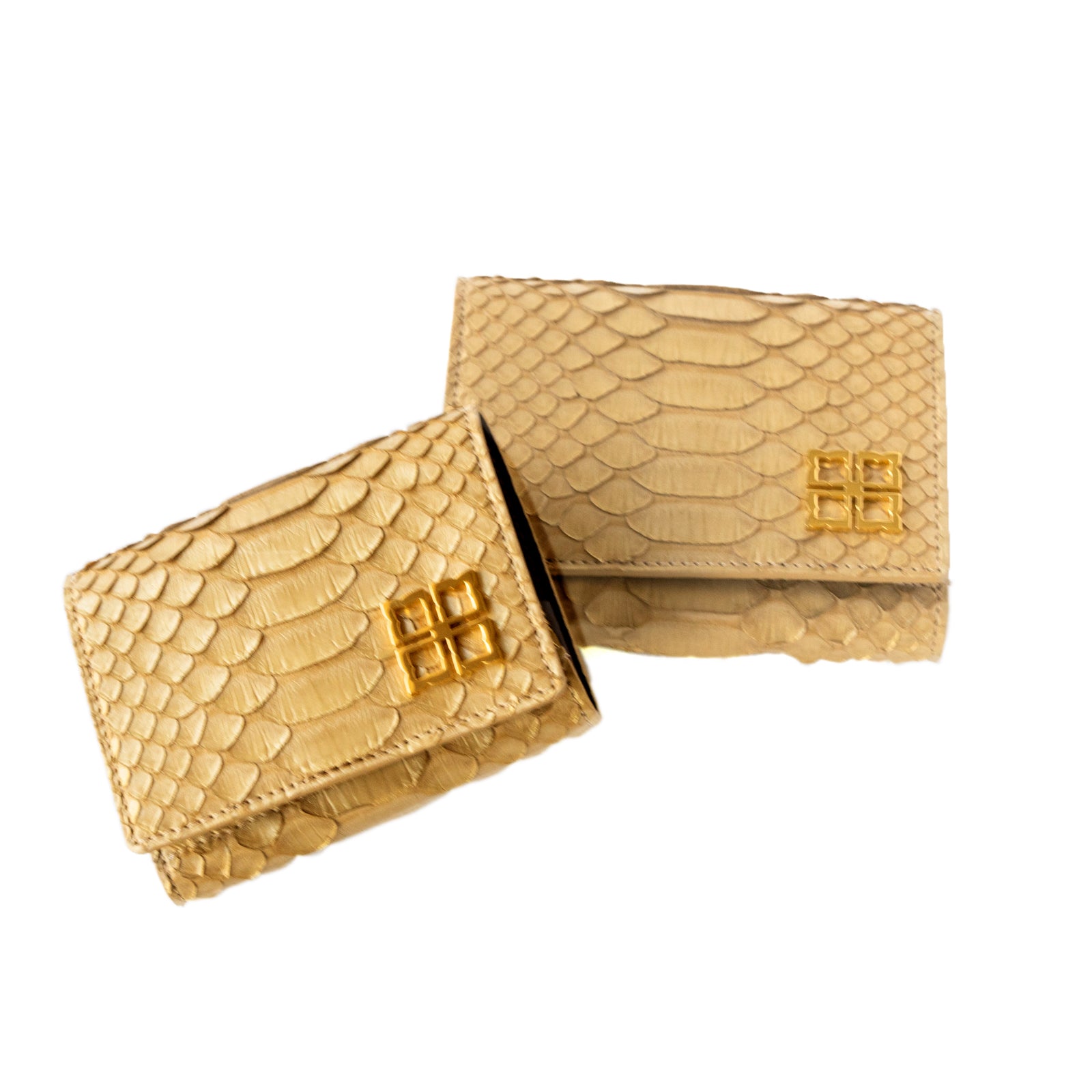 [Made to order 9/13 (Fri) - 9/23 (Mon)] Handy Wallet Opera Lily Gold Python / Antique Gold