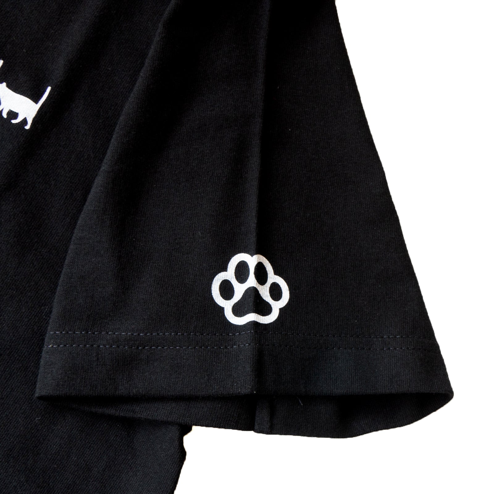 猫プリントTシャツ [白猫の行進] / ブラック -Philosophii <