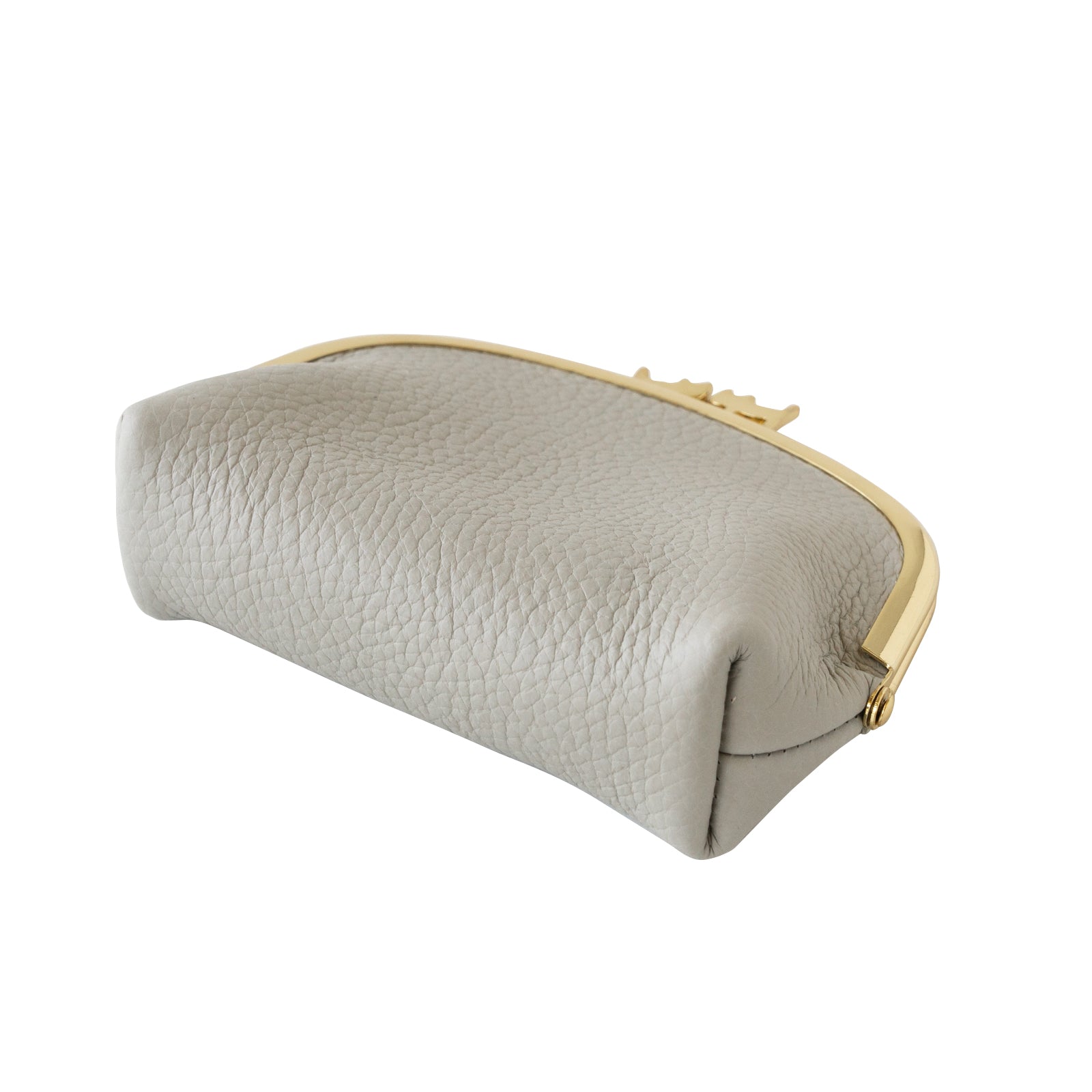 Nyamaguchi Pouch Cuir Mache / Light Gray