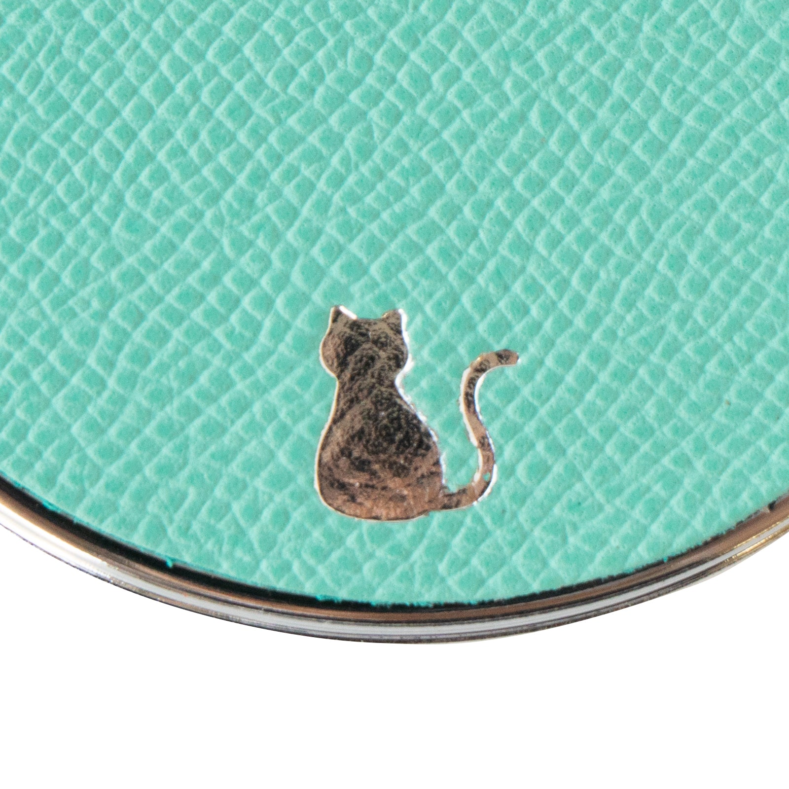 [8/22 (Thu) One-day only, pre-order sales] Nyanpakuto Mirror Veau Epsom / Tiffany Blue