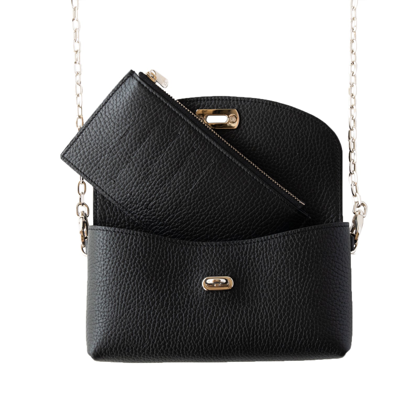 [Made to order 9/6 (Fri) - 9/16 (Mon)] Fleur Million Pochette Cuir Mache / Black 