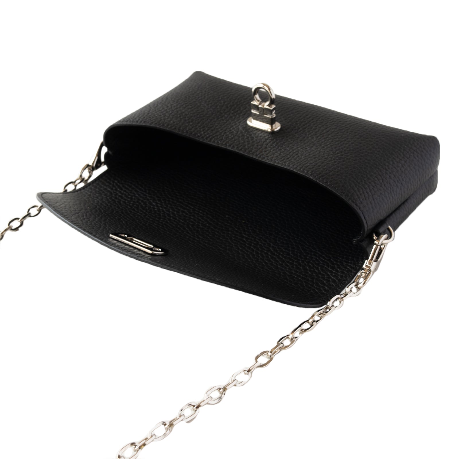 [Made to order 9/6 (Fri) - 9/16 (Mon)] Fleur Million Pochette Cuir Mache / Black 