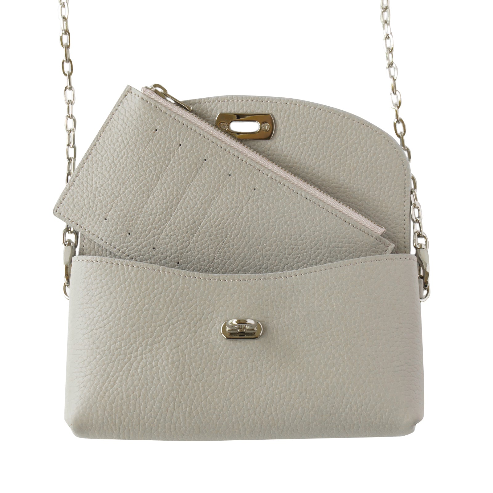 [Made to order from 9/6 (Fri) to 9/16 (Mon)] Fleur Million Pochette Cuir Mache / Light Gray 