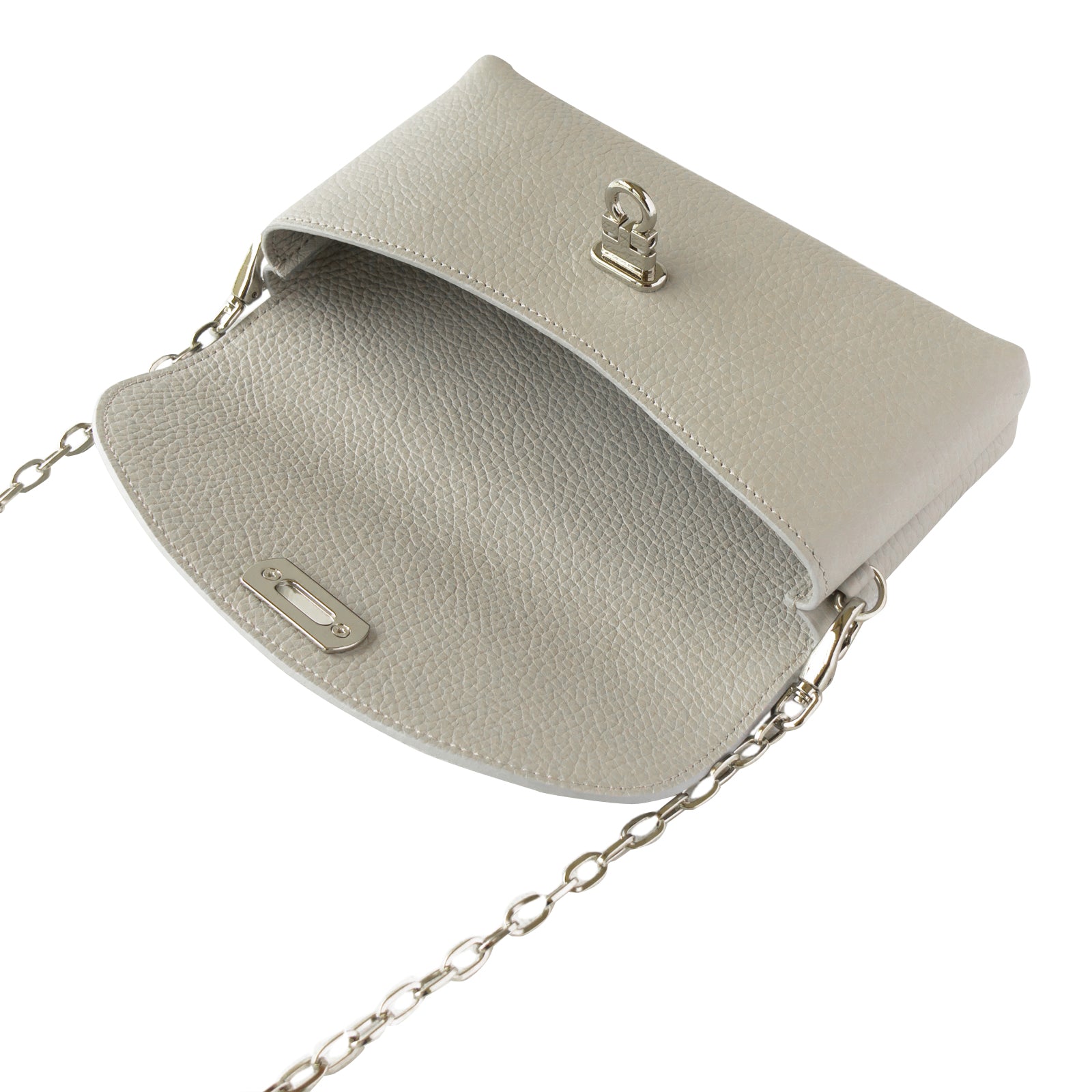 [Made to order from 9/6 (Fri) to 9/16 (Mon)] Fleur Million Pochette Cuir Mache / Light Gray 