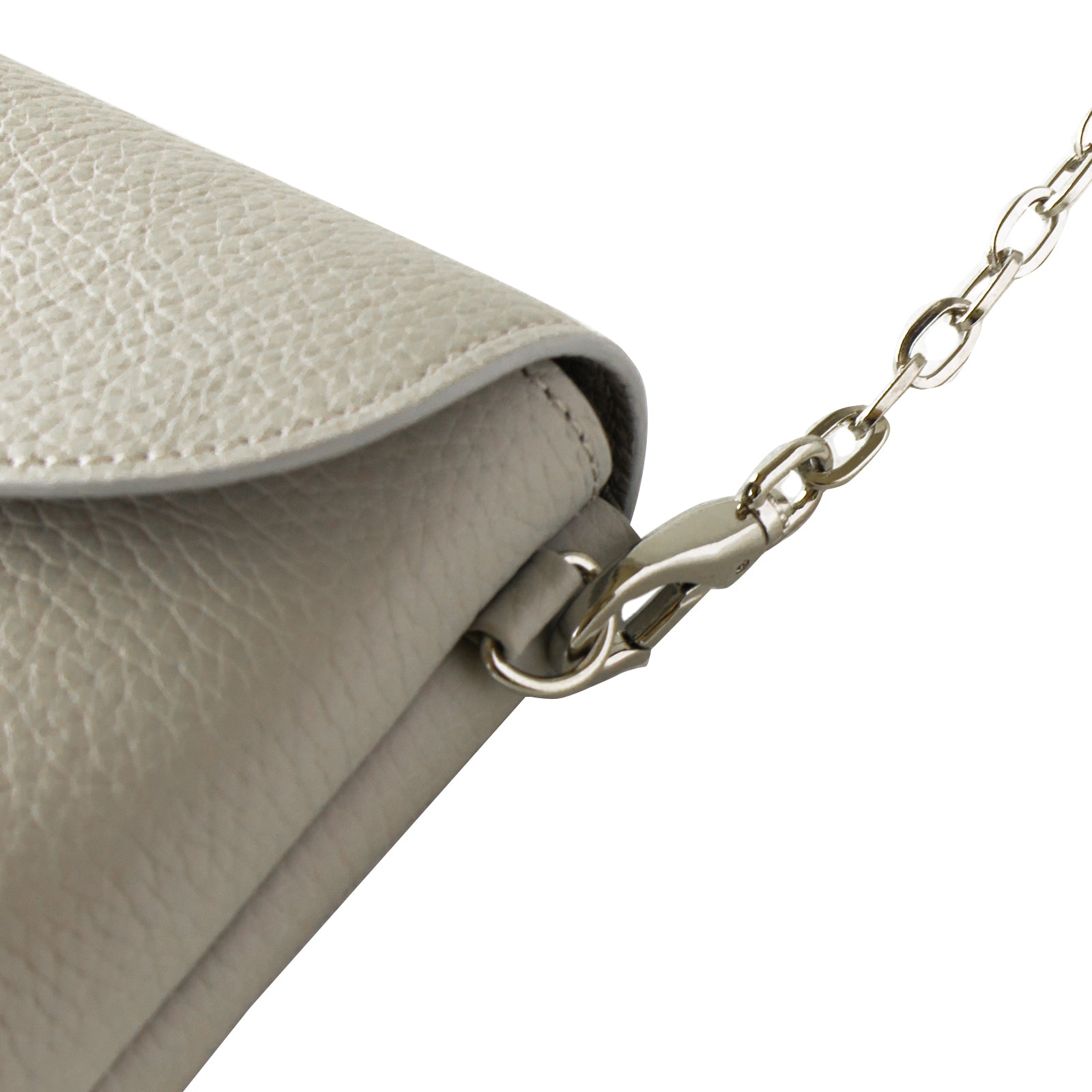 [Made to order from 9/6 (Fri) to 9/16 (Mon)] Fleur Million Pochette Cuir Mache / Light Gray 