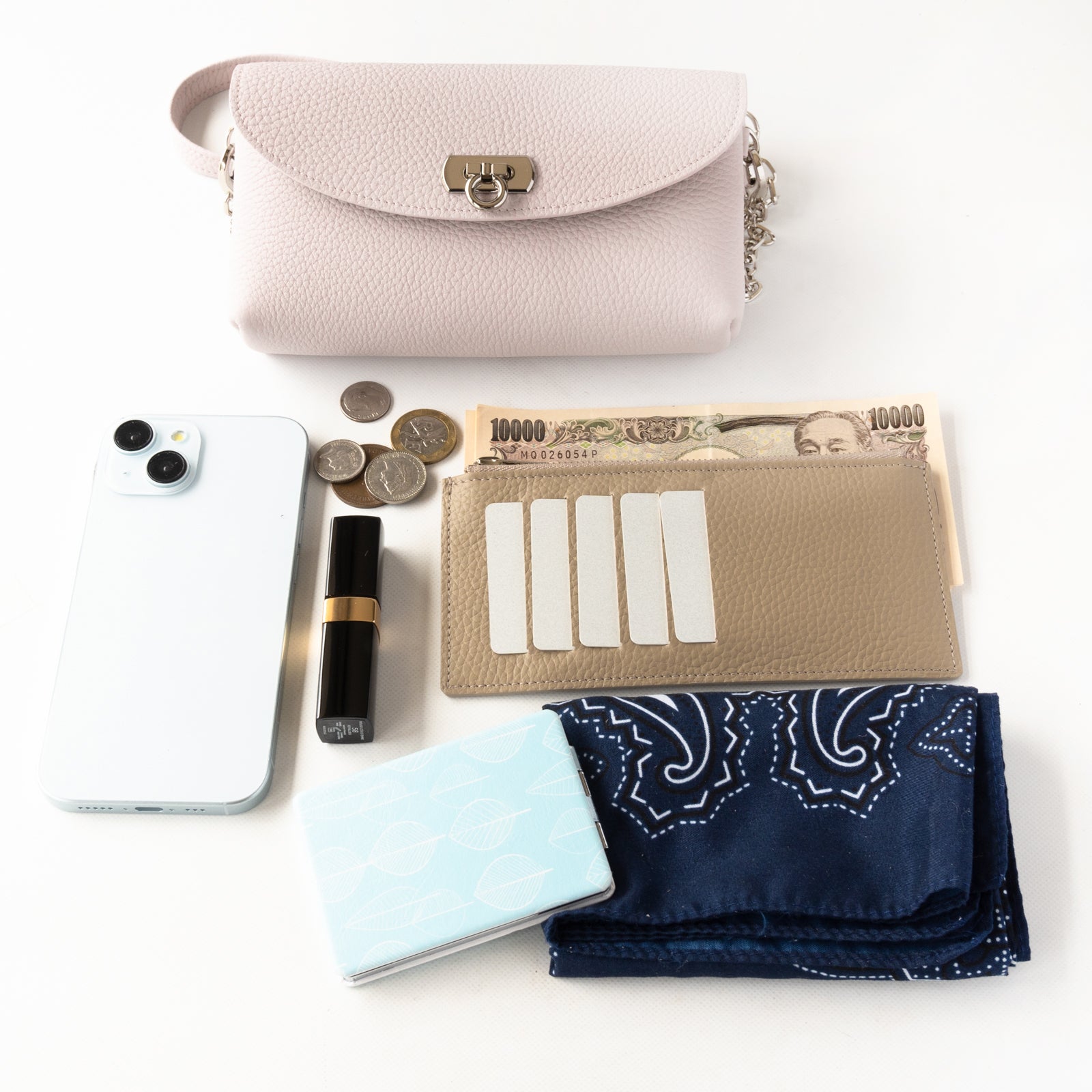 [Made to order 9/6 (Fri) - 9/16 (Mon)] Fleur Million Pochette Taurillon Clemence / Mauve Pale 