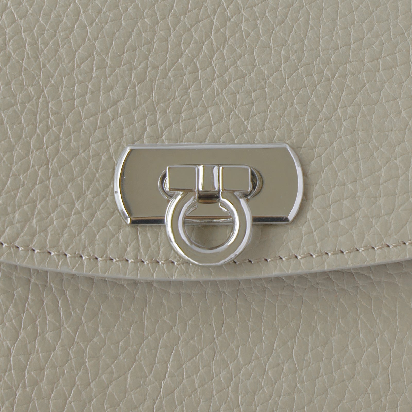 [Made to order from 9/6 (Fri) to 9/16 (Mon)] Fleur Million Pochette Cuir Mache / Light Gray 