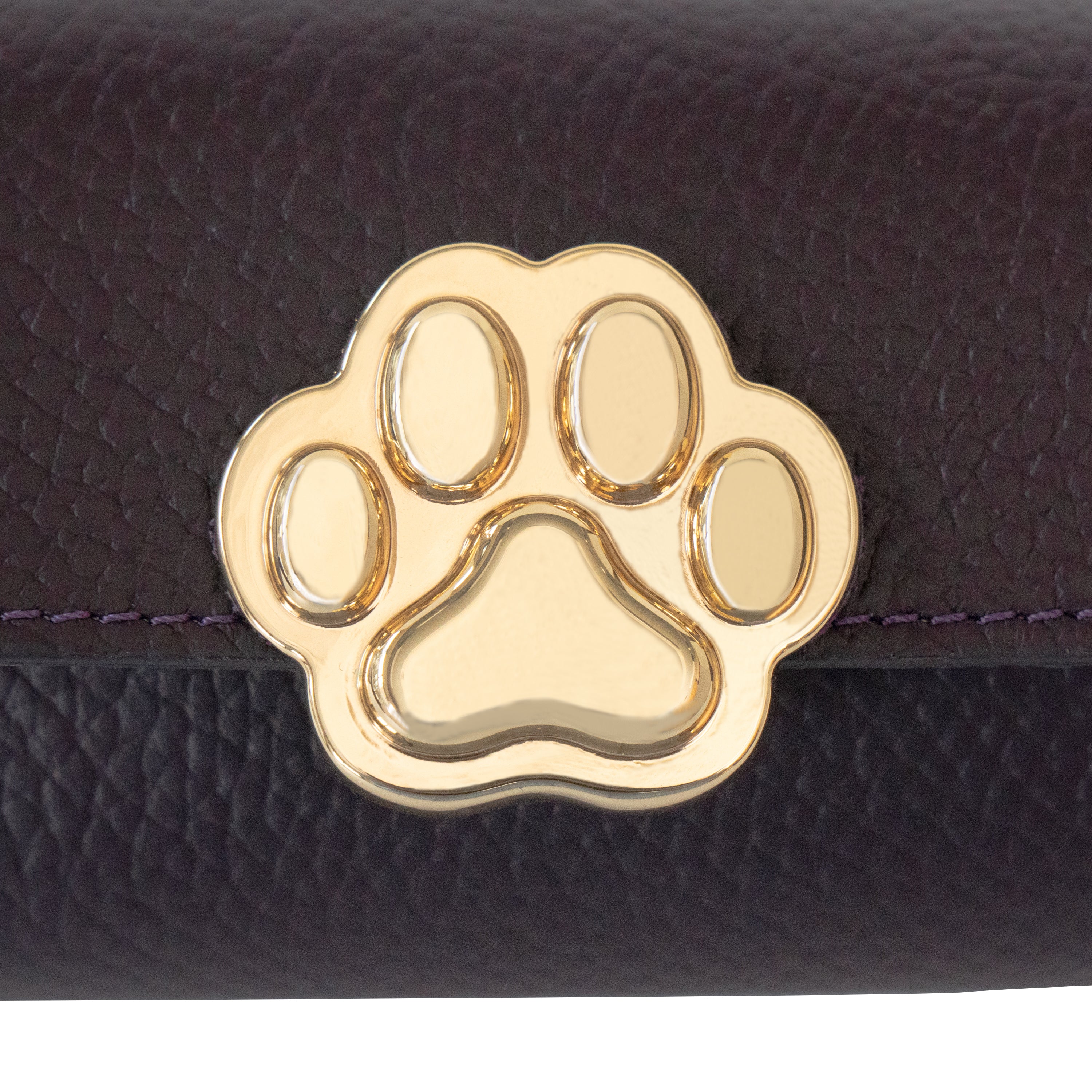 【Made to Order: Friday, July 3rd, 10:00 PM - Sunday, July 5th】PAW Plate Mini Wallet - Cuir Haché / Raisin