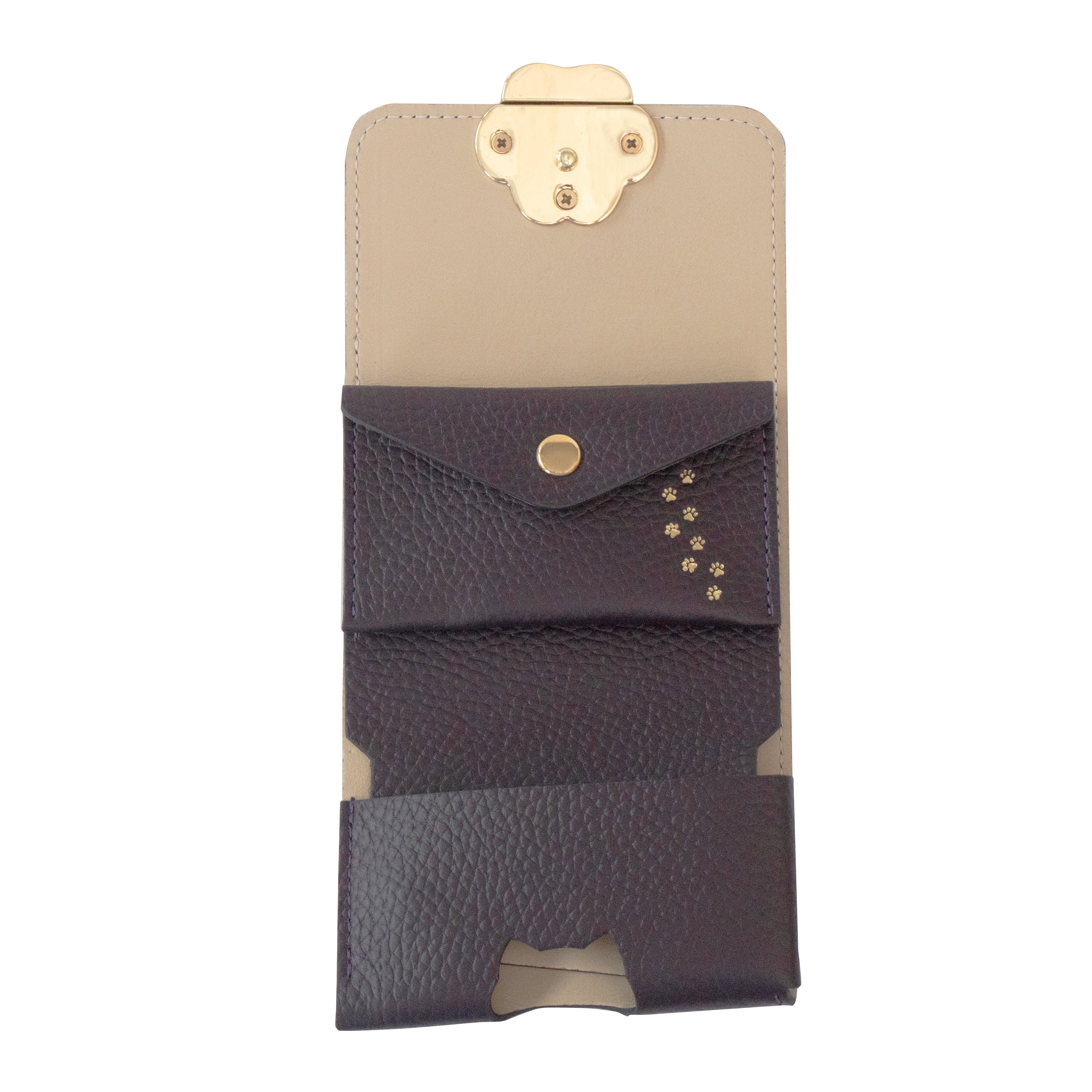 【Made to Order: Friday, July 3rd, 10:00 PM - Sunday, July 5th】PAW Plate Mini Wallet - Cuir Haché / Raisin