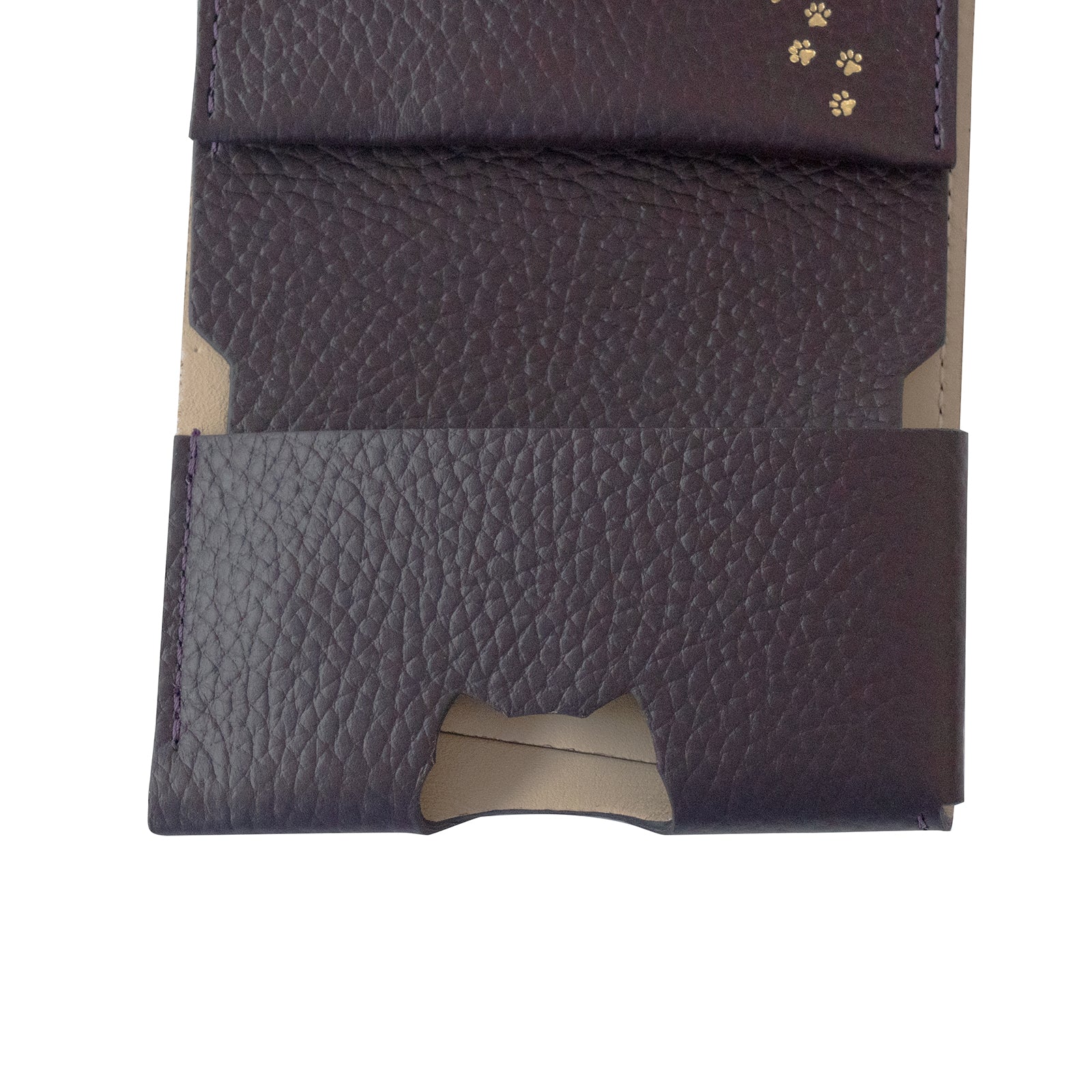 【Made to Order: Friday, July 3rd, 10:00 PM - Sunday, July 5th】PAW Plate Mini Wallet - Cuir Haché / Raisin